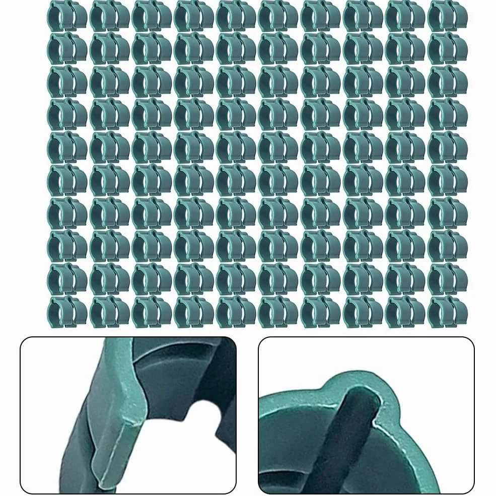 ZYWUOY Clips de película de invernadero, hebillas de plástico de agarre seguro para tuberías de 16 mm, cierres resistentes a la intemperie para tiendas de campaña y toldos al aire libre