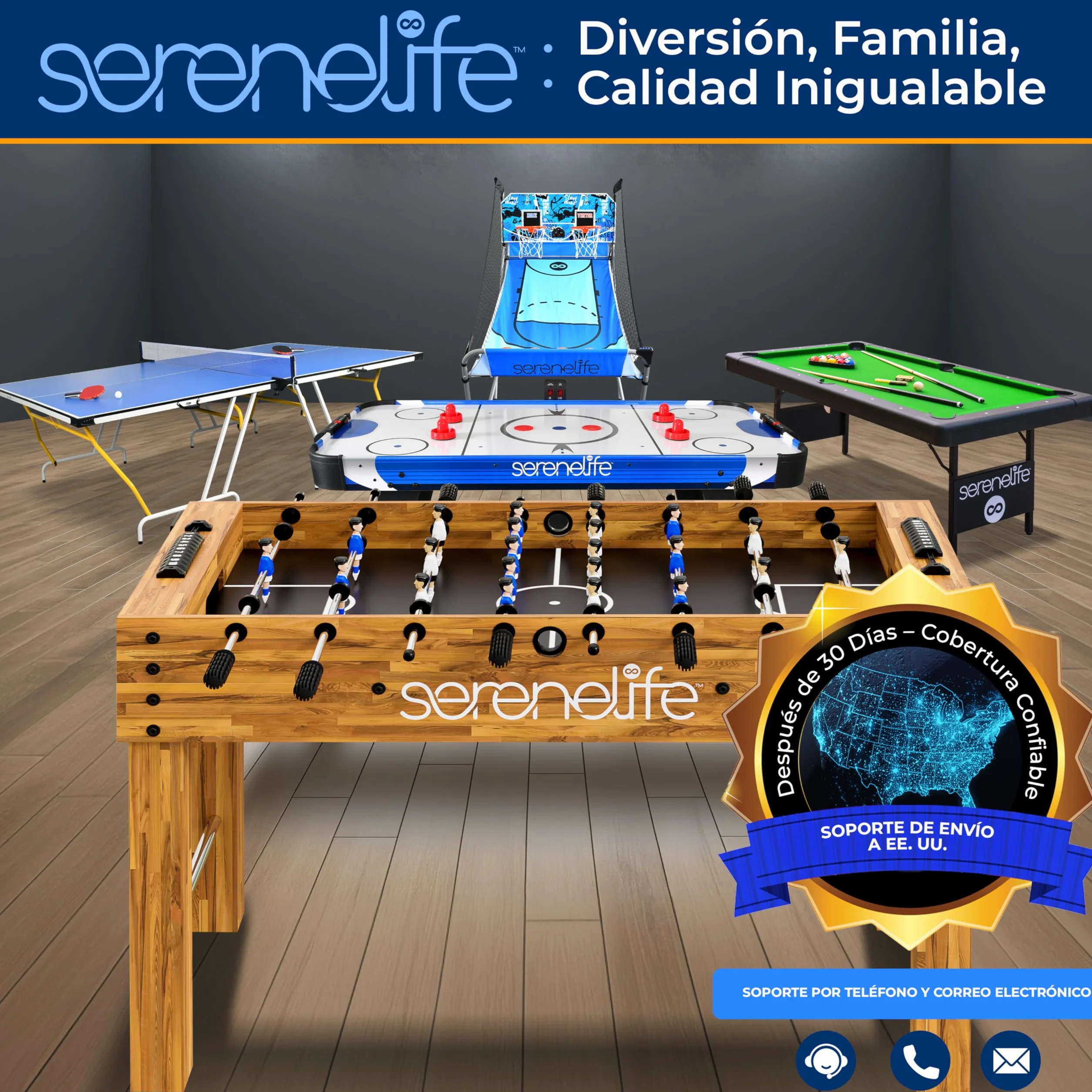 Serenelife Mesa de Ping Pong Plegable Portatil con Red