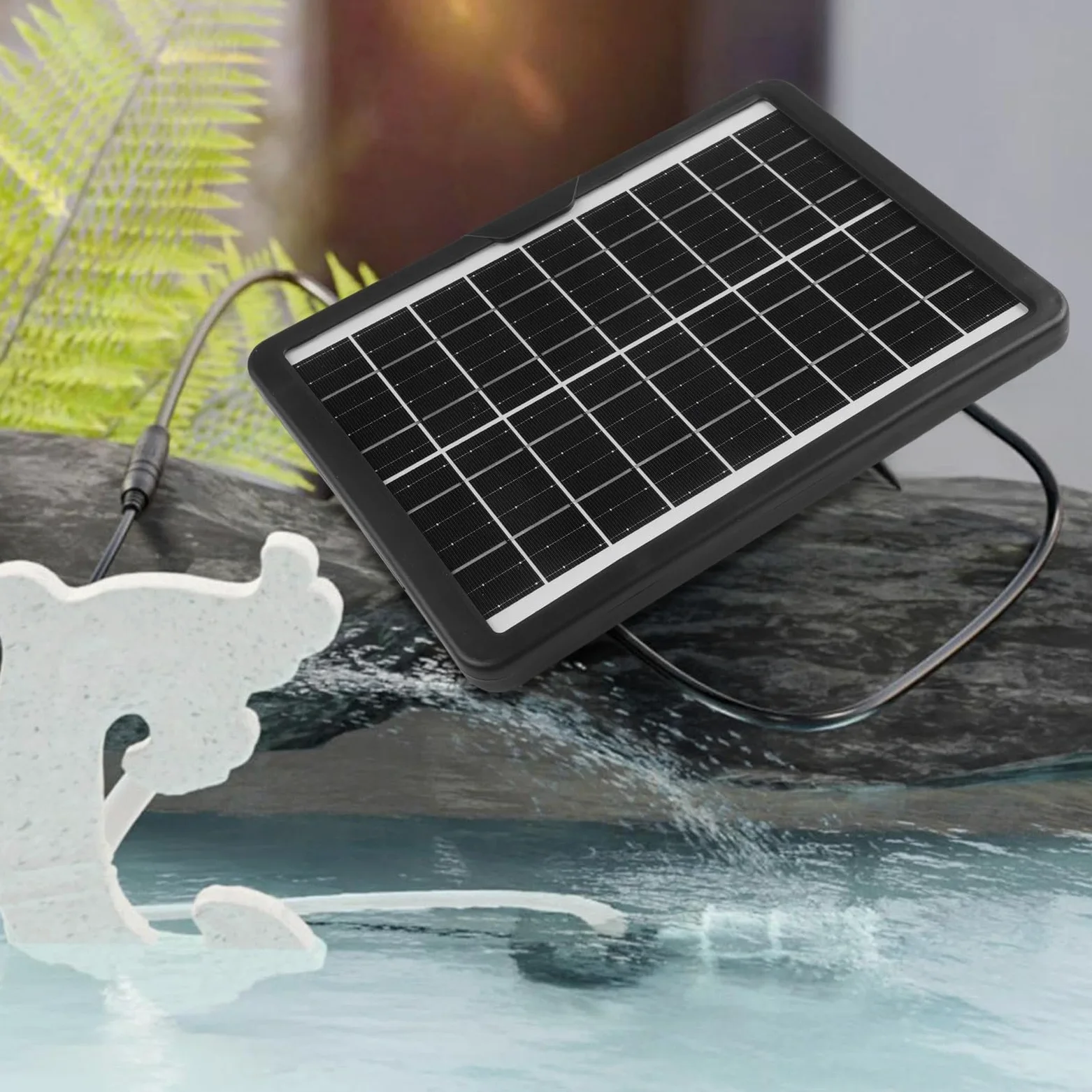 Bomba solar de fuente de agua, panel de 6 W y 9 V con bomba sumergible de 12 V, caudal de 240 l/h, para estanque, jardín, pecera con filtro de tubo de 2 m