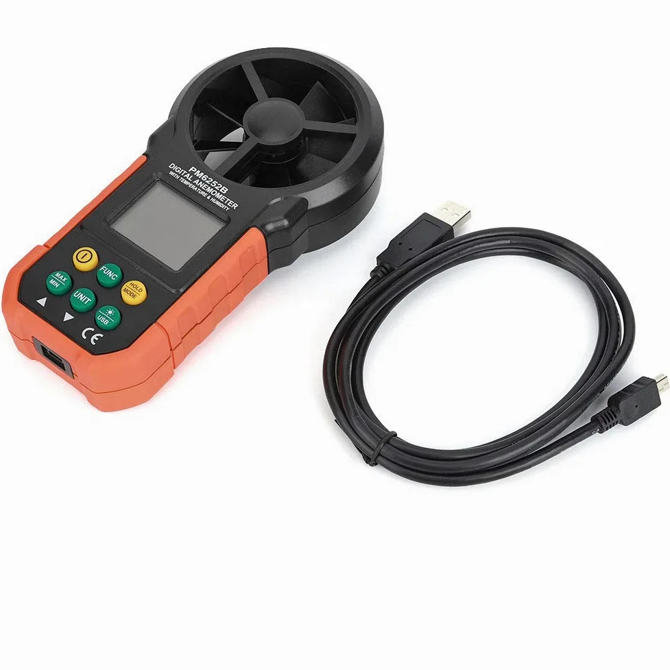 Anemómetro Digital Portátil de Alta Precisión, Medidor de Velocidad del Viento para Medición Temperatura y Humedad, Medidor Velocidad del Viento Portátil para Actividades Al Aire Libre
