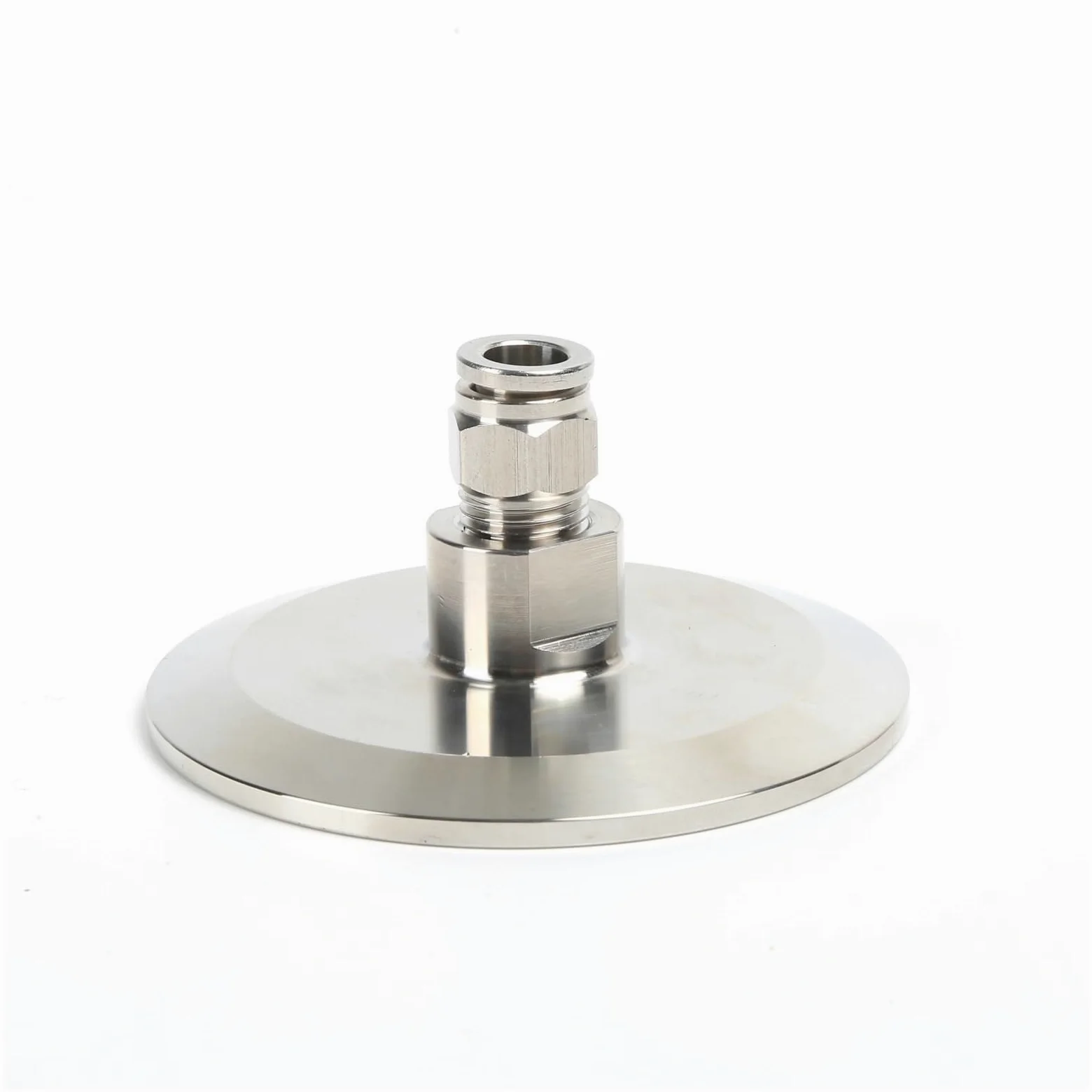 Adaptador Manguera Ducha Conector de Tubo neumático SS304 Tri Abrazadera TC25.2MM-77.5MM Accesorios for mangueras Aire PC 4MM-16MM Acero Inoxidable Push | TC64MM,16mm