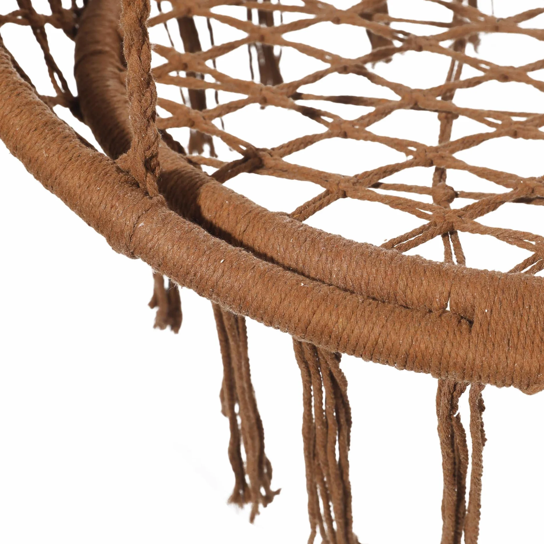 Rebecca Mobili Sofá mecedora de 2 plazas, silla colgante relax, marrón, policotón, acero, 2 plazas, para jardín, sala de estar – Dimensiones (alto x ancho x profundidad): 150 x 130 x 70 cm - Art
