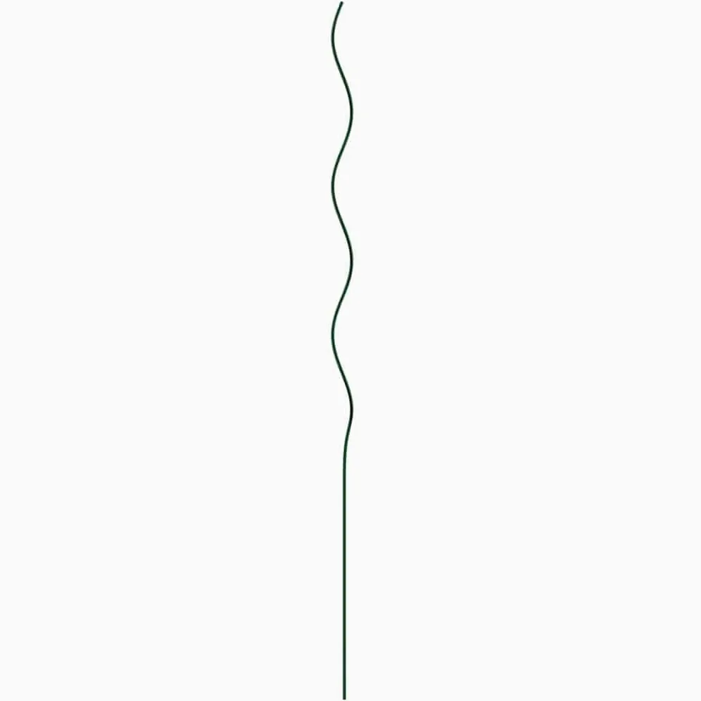 Soporte para plantas de acero verde, 110 x 0,6 x 0,6 cm, 5 unidades en espiral, soporte para tomates en jardín, balcón, bancal elevado para fijar y cultivar plantas trepadoras