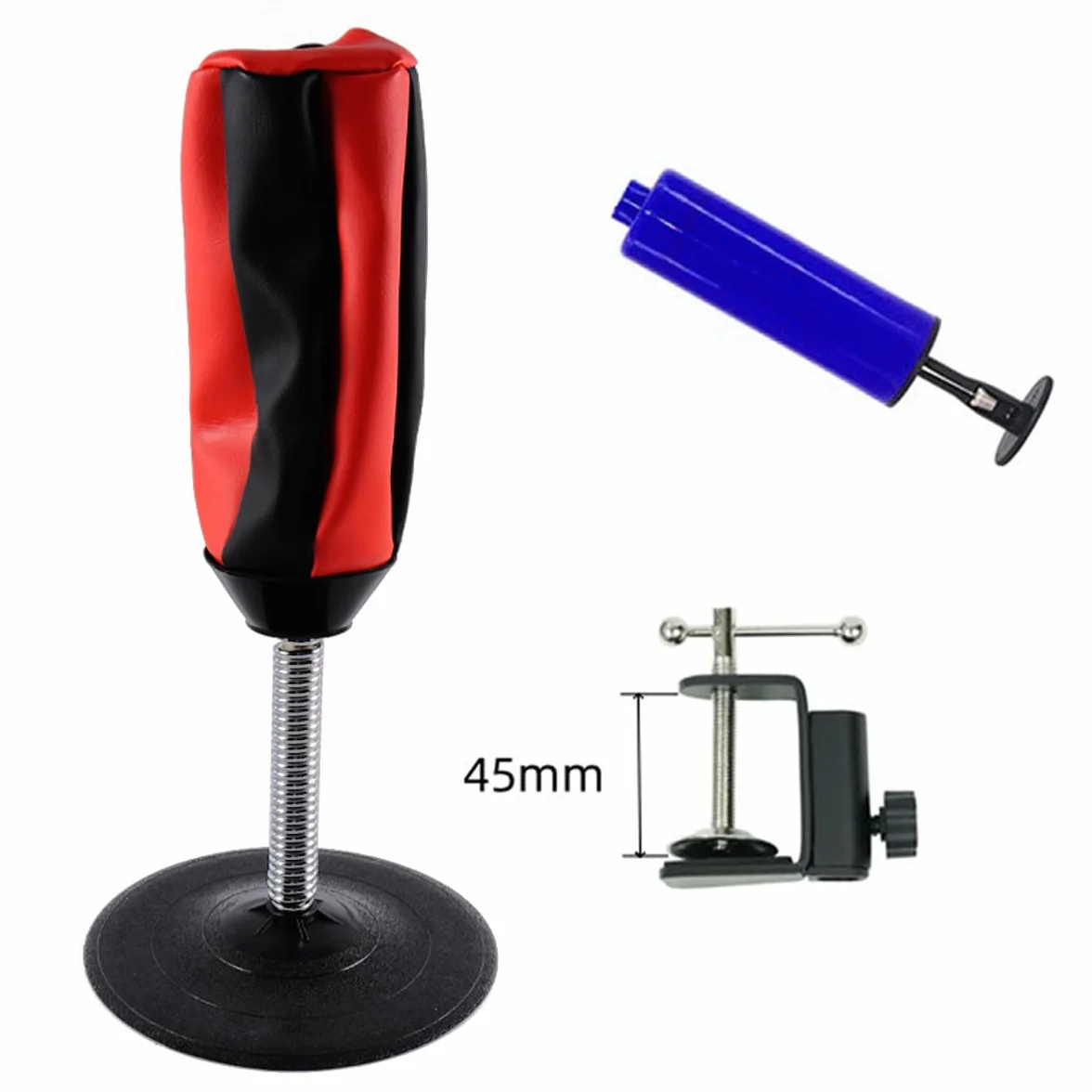 Bolsa de Boxeo Portátil con Ventosa y Clip Speed Ball Entrenamiento Oficina Hogar