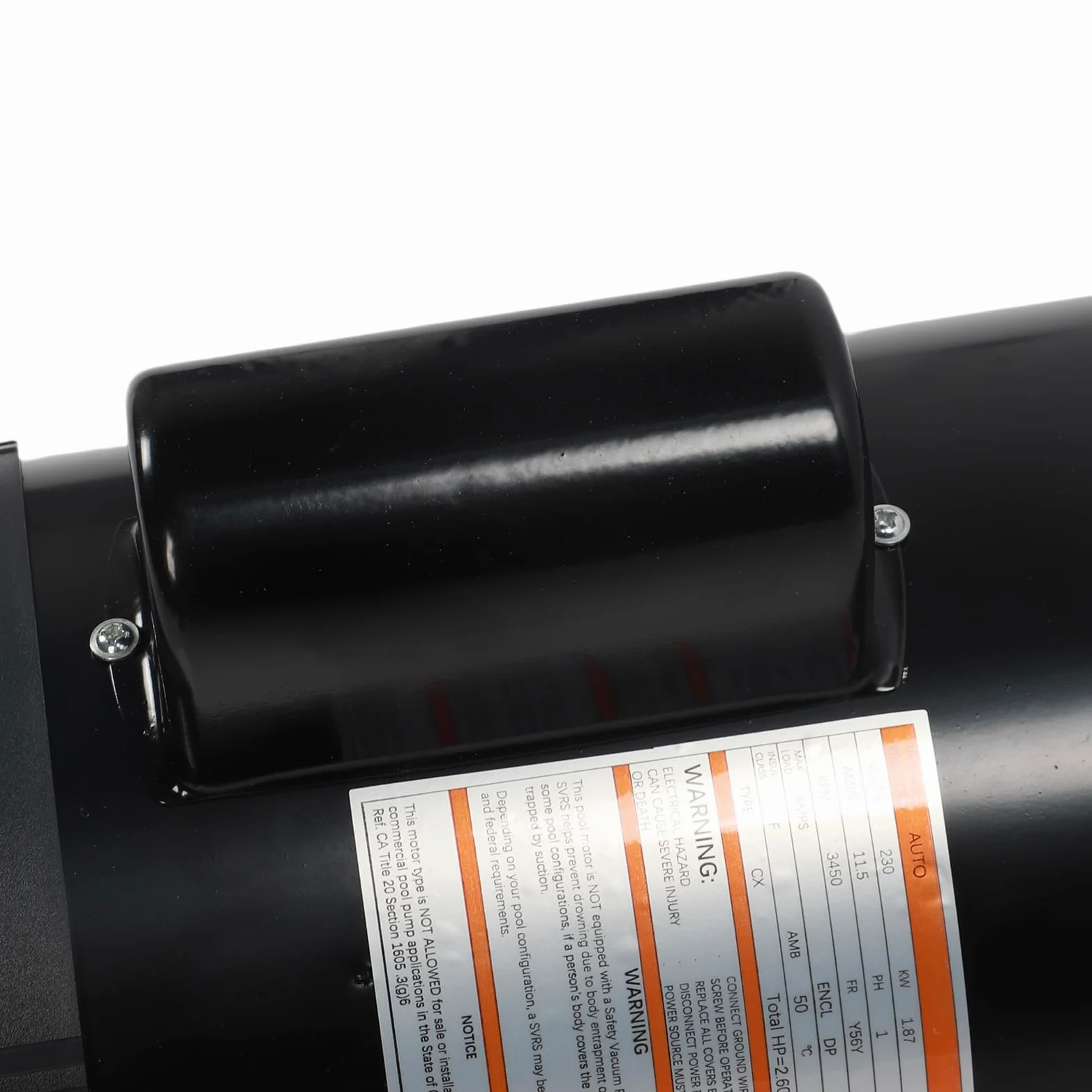 Fafeicy B2840 Motor de Bomba de Piscina de una Sola Velocidad, 2.5 Caballos de Fuerza 3450rpm 11.5A Pida Cuadrada para MAX-e-Glas Dyna-Glas con Protección de Sobrecarga Térmica