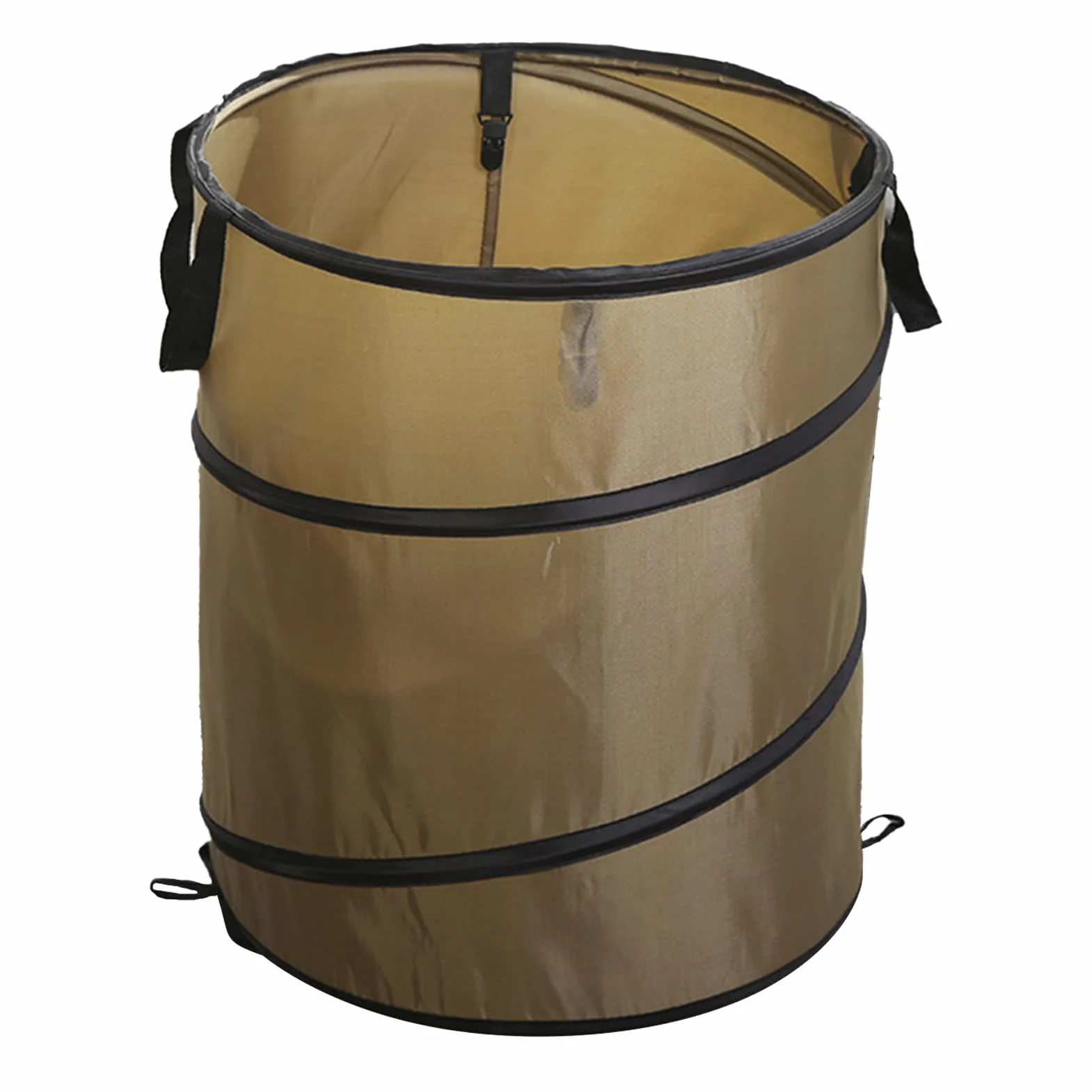 Tissting Bolsas de Basura Sacos de Jardín, 38L 34cm Saco de Jardín Tela Oxford Bolsa Jardin Plegable Bote de Basura para Acampar para Hojas, Restos de Poda y Residuos de Plantas Verde Militar