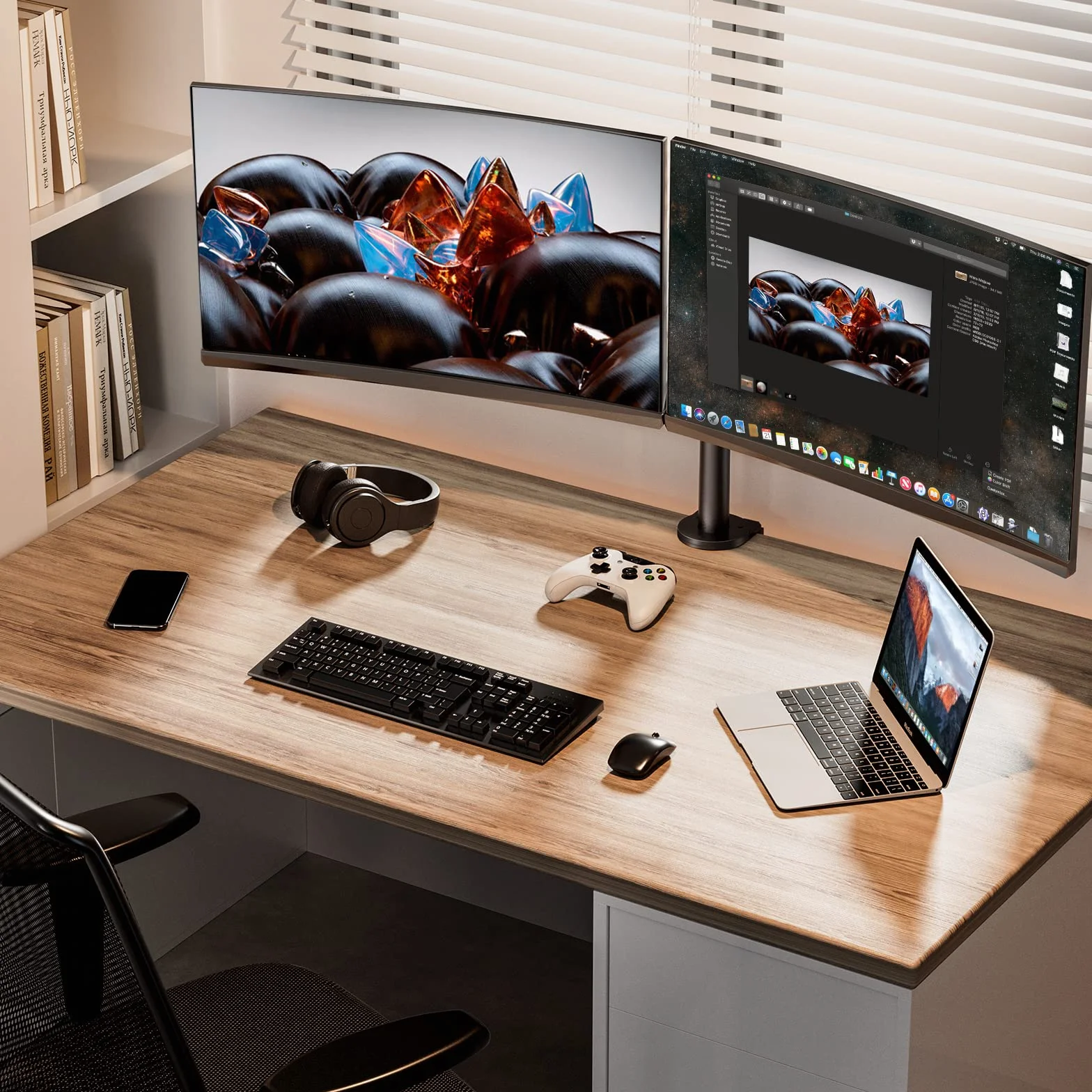 ErGear Soporte 2 Monitores para 13-32" Pulgadas, Brazo Monitor Peso hasta 8KG