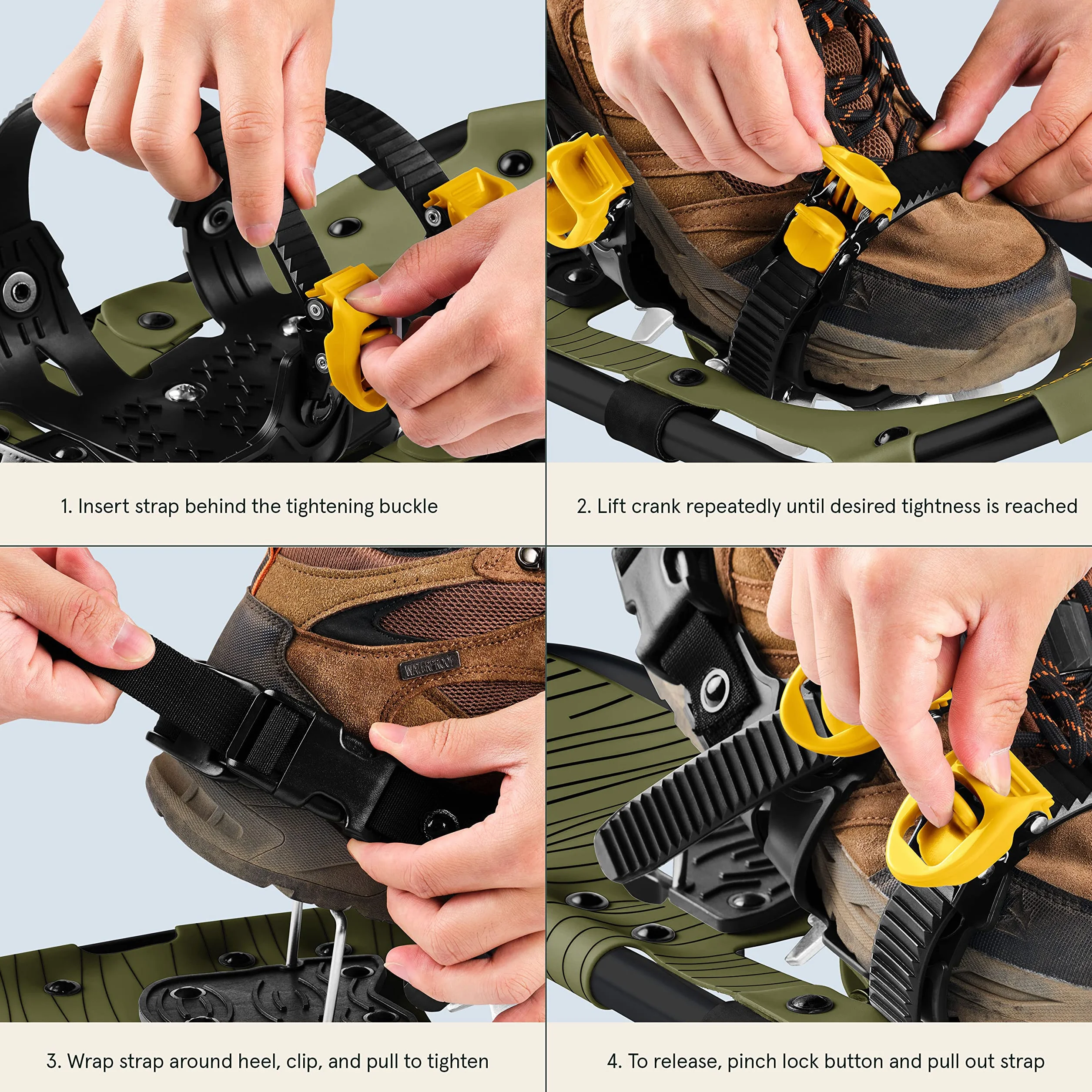 Retrospec Drifter Raquetas de Nieve para Hombres y Mujeres Marcos de Aluminio Doble Raqueta Zapatos de Nieve Ligeros