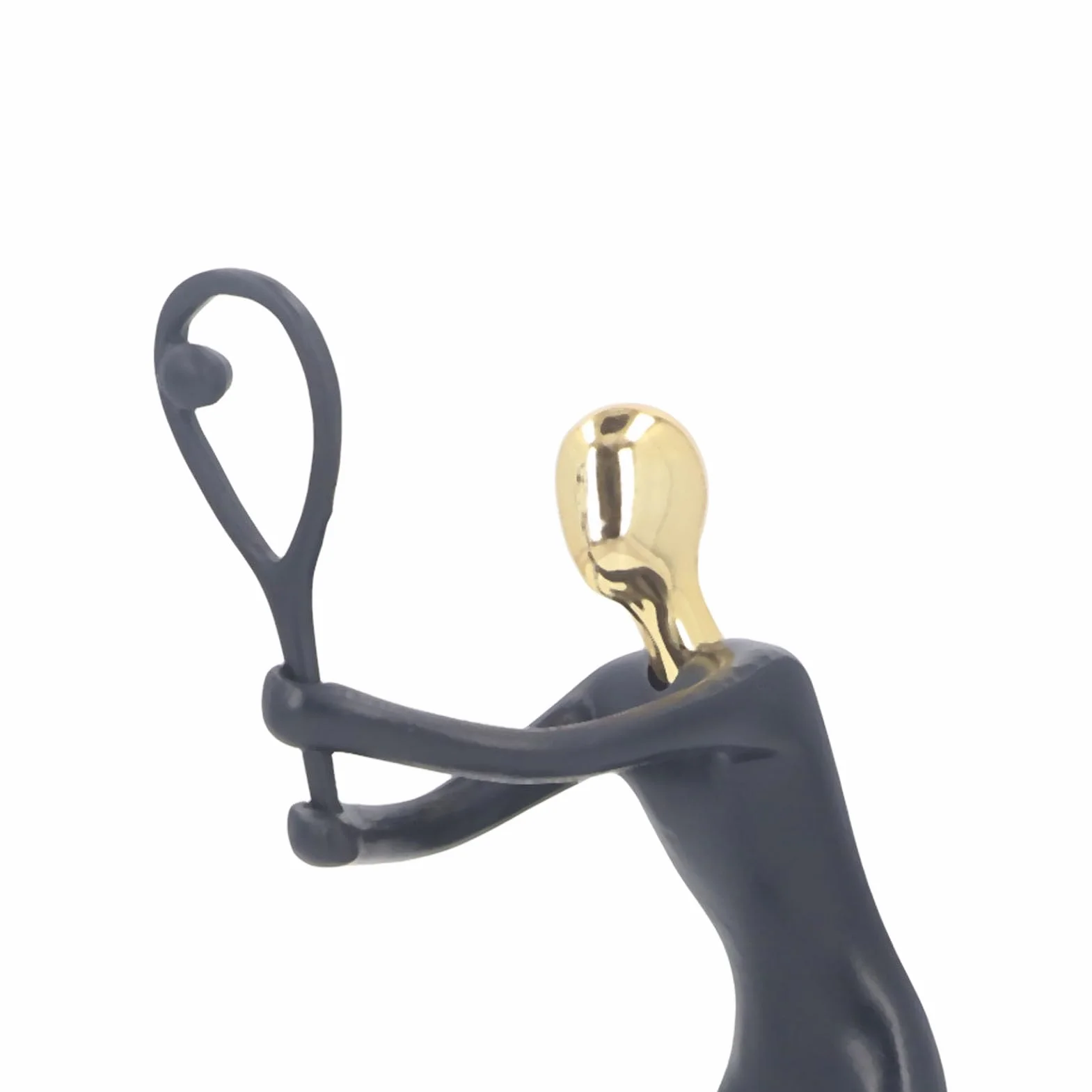 Escultura de Resina de Tenista Acabado Mate 24x5x13,5 cm Decoración Deportiva