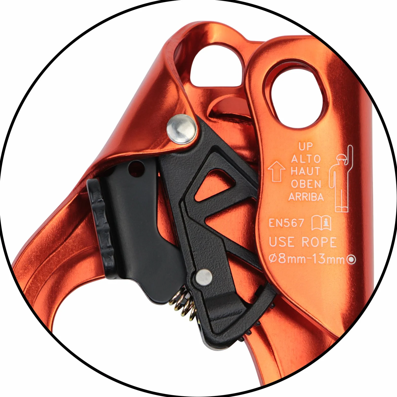 ALPIDEX Puño Bloqueador Izquierda para Cuerdas 8-13 mm
