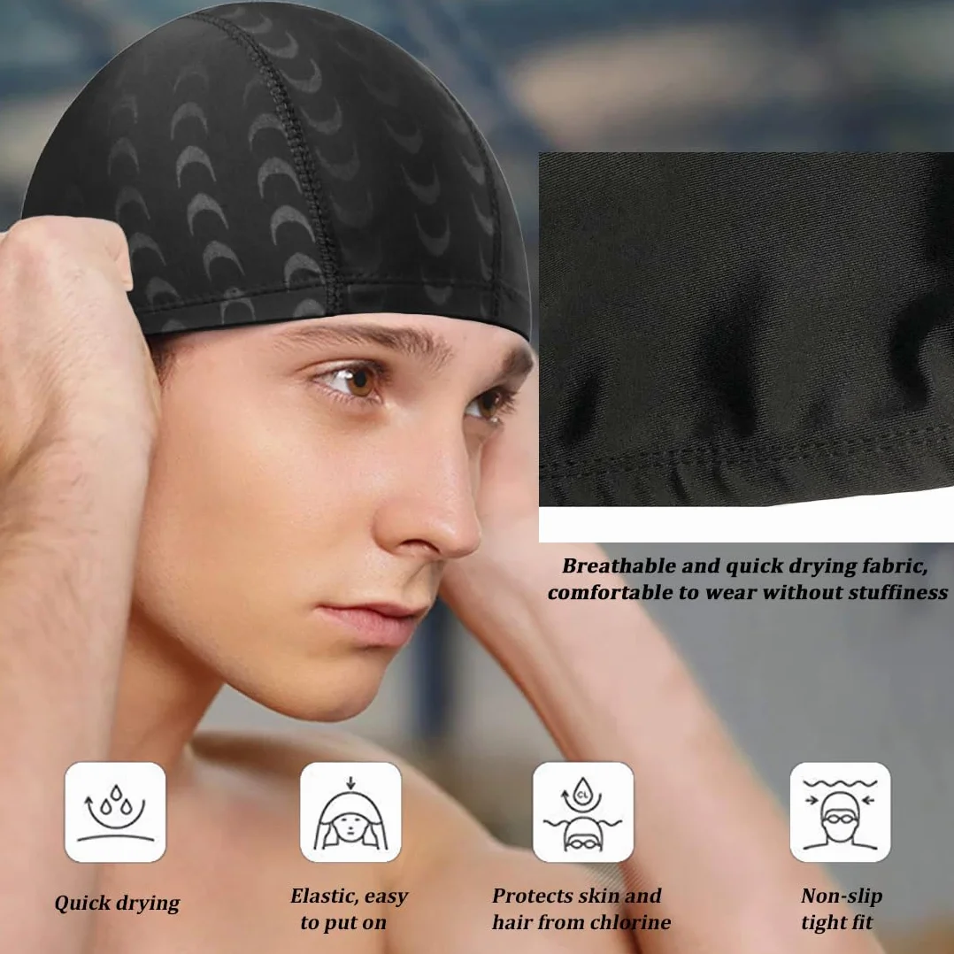 Gorro de Natación, Paquete de 2 Gorros Elásticos Unisex