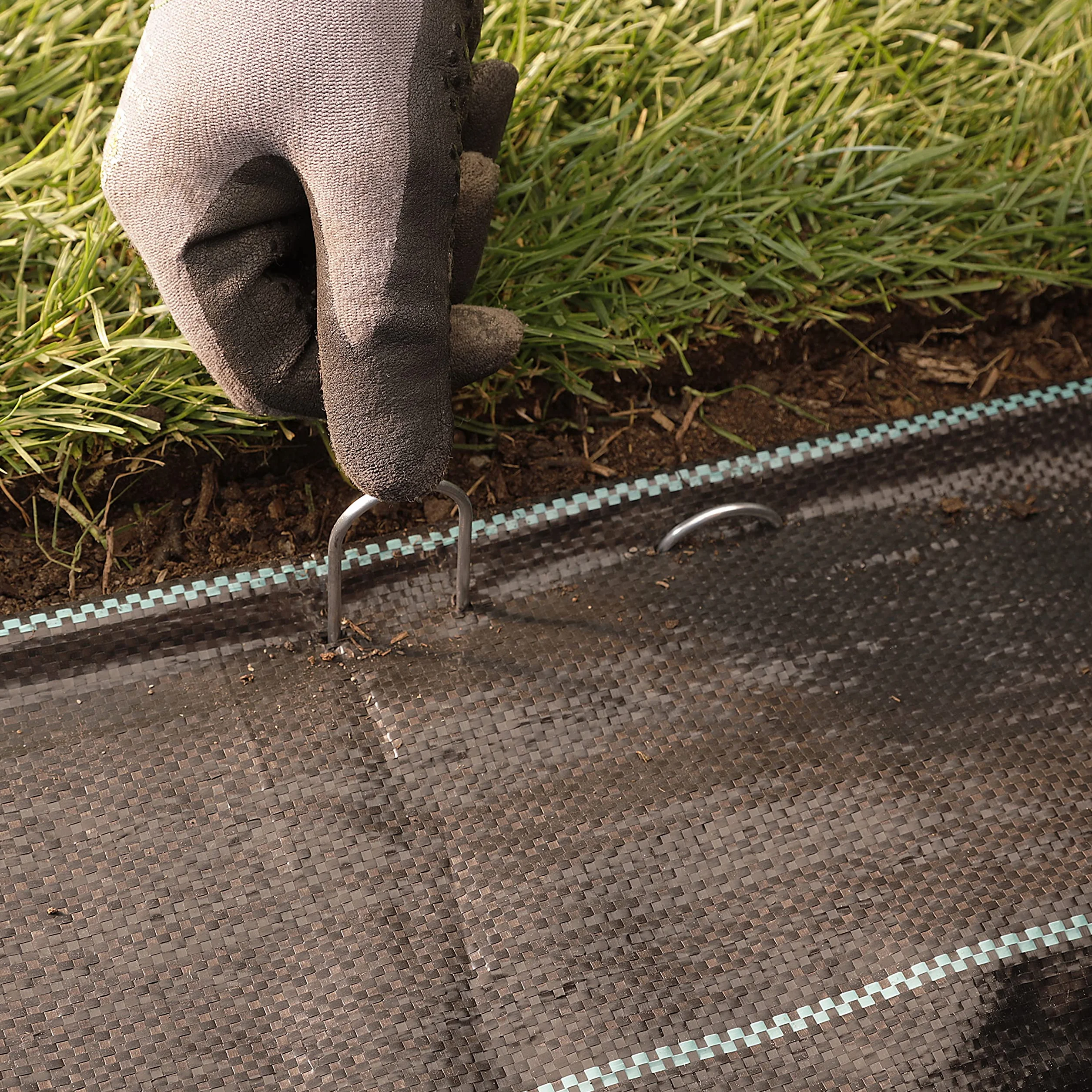 GardenMate 100 Grapas de sujeción GALVANIZADAS 150 mm largo 25 mm ancho de alambre de acero 2,9 mm