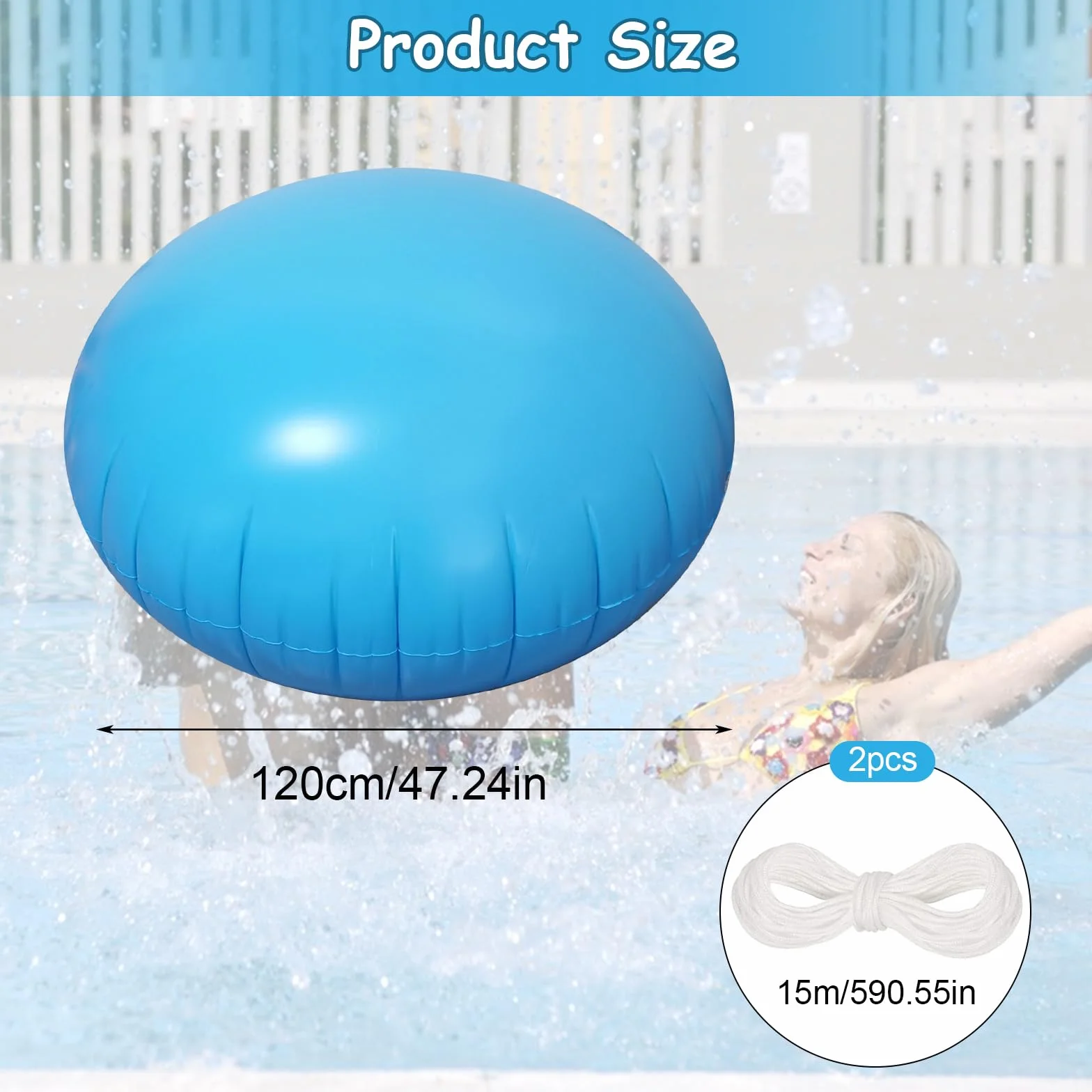 Cojín de Piscina de Invierno, XXL 120 x 120 cm Cojín de Aire para Piscina Cojín de Invierno para Piscina Inflable, Cojín de Piscina Cojín de Aire para Cubierta de Piscina