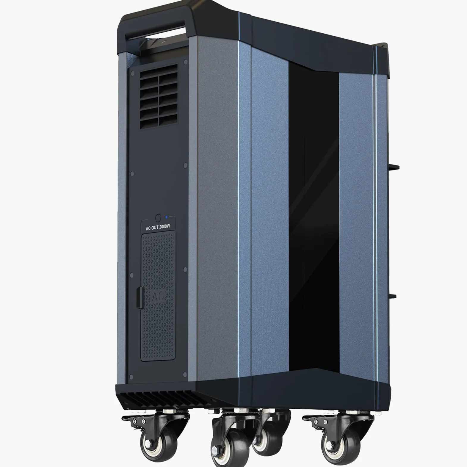 BONAD Estación de energía portátil 2515Wh,batería LiFeP04 de 2000W(4000W Pico),Salida de 3×AC220V,Estilo Maleta Trolley,generador Solar para Aire Libre/caravanas/doméstico