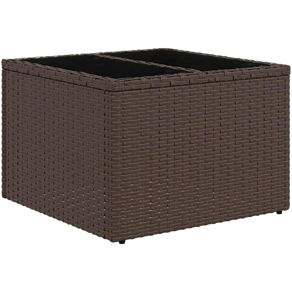 7-TLG - Mesa y cojín (ratán, 6 personas, resistente a la intemperie, para balcón/terraza)