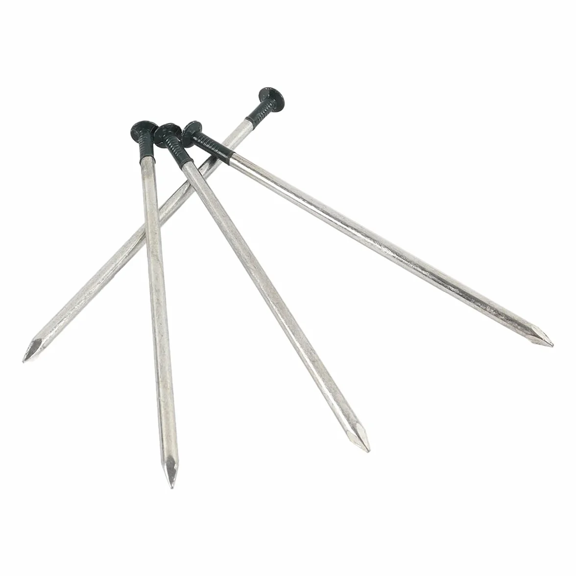 Ubric 60 Clavos de césped Artificial, 5 mm x 150 mm, Cabeza Redonda galvanizada, Clavos de Acero para fijación al césped