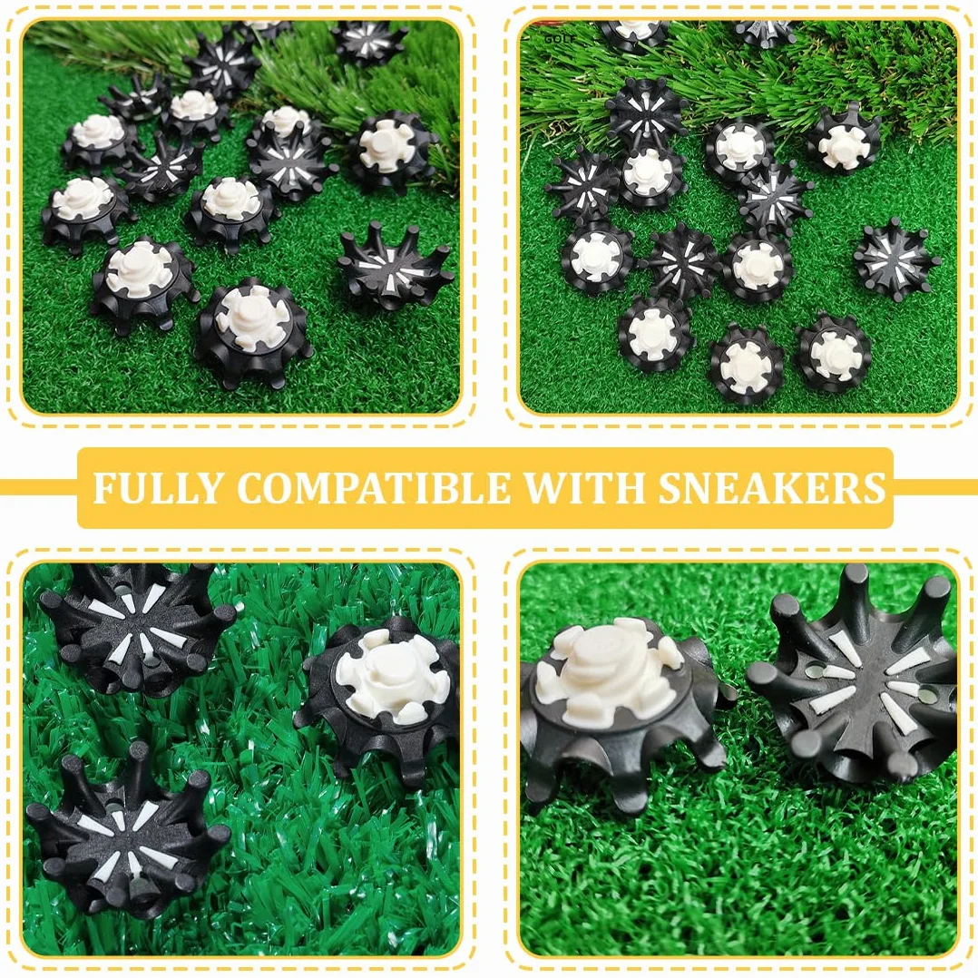 Clavos de golf, Paquete de 10 clavos antideslizantes para zapatos de golf