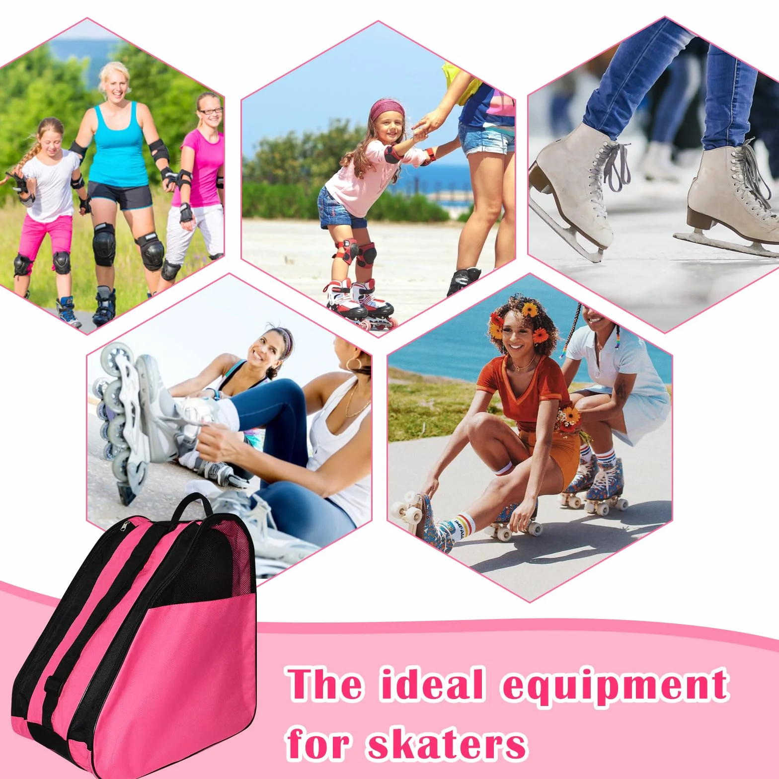 ADERTOS Roller Skate Bag, Ice Skate Bag