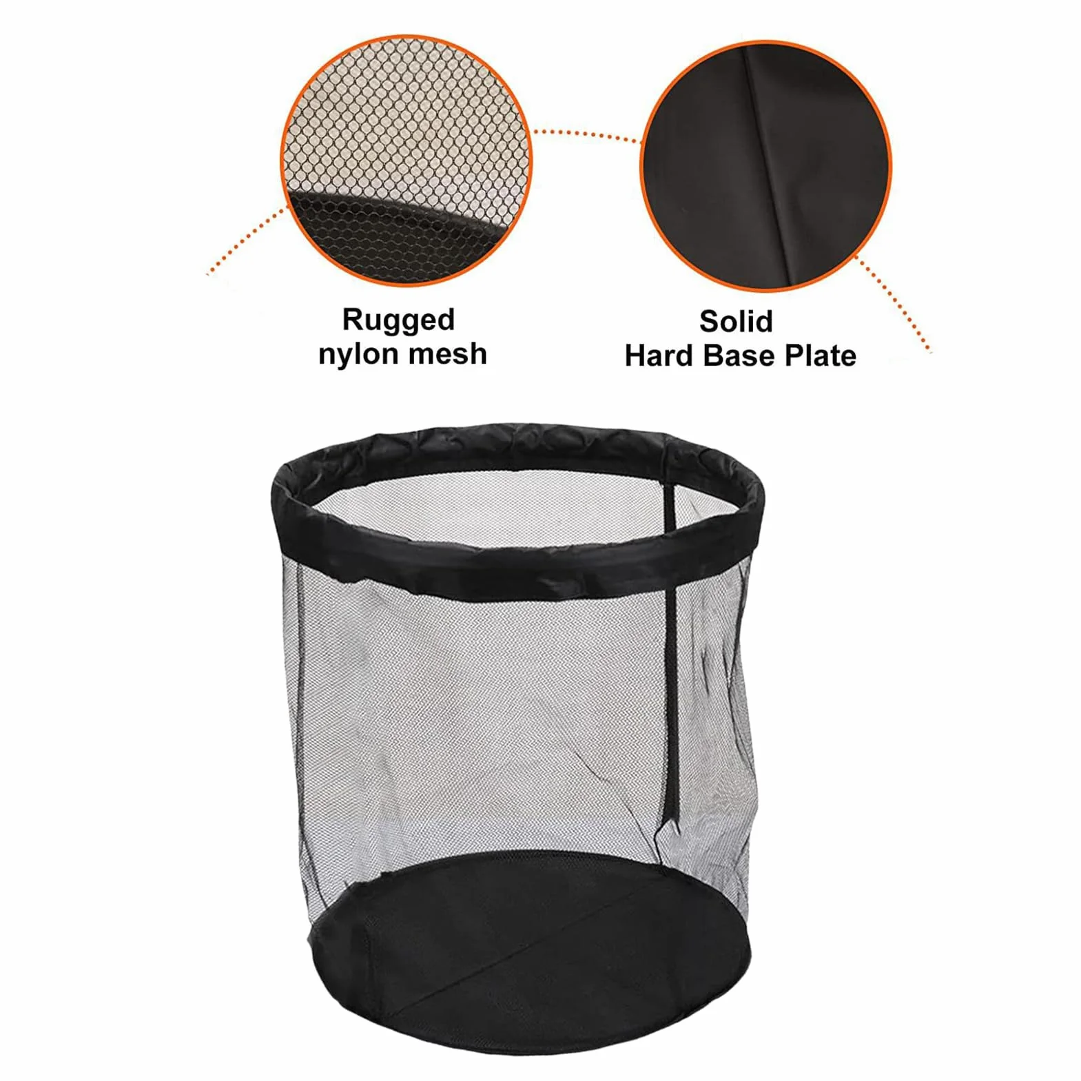 Cesta para pelotas organizador portátil con red de malla para exteriores