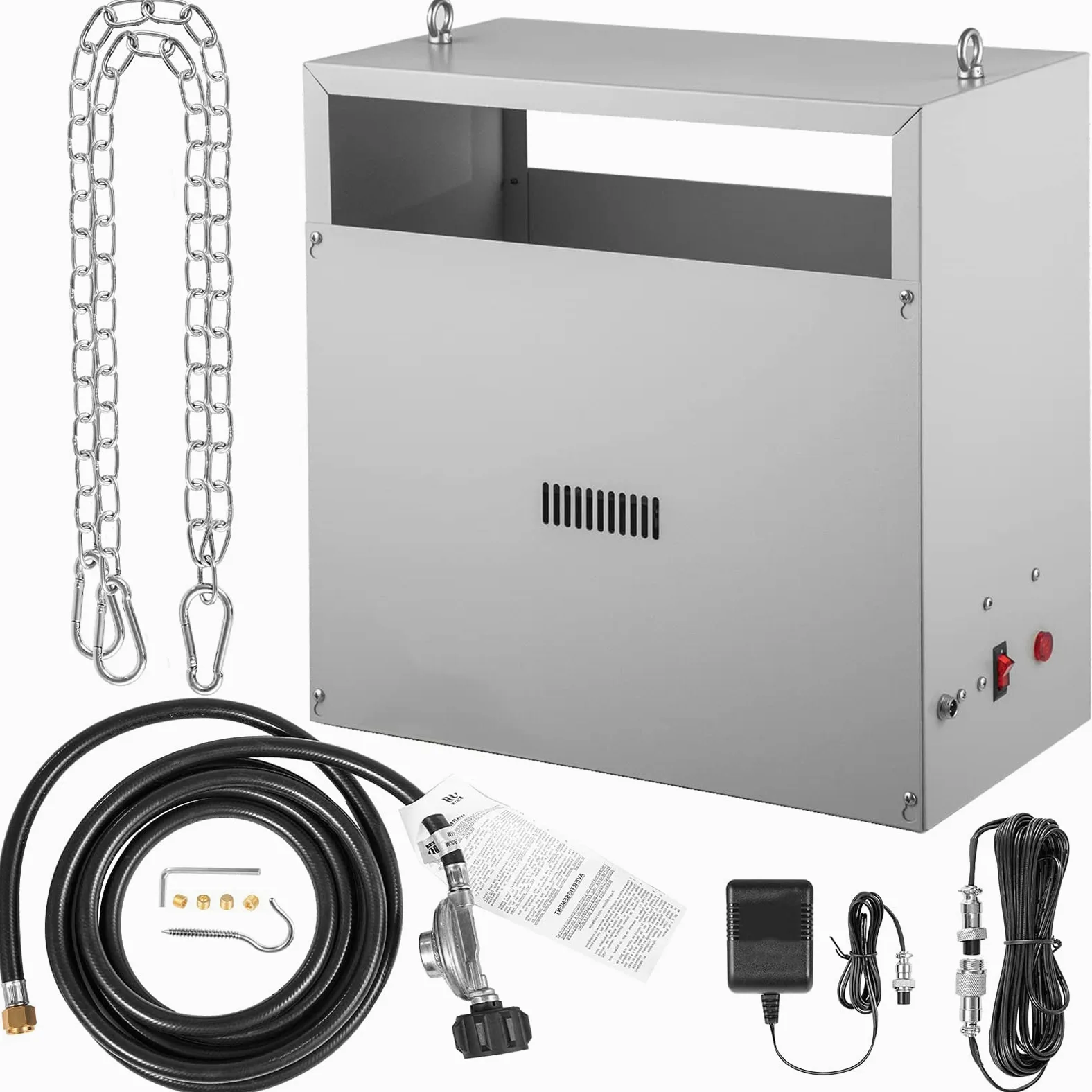 8 Quemador de CO2 de latón generador de CO2 para Planta, Encendido electrónico Integrado, 22352 BTU/HR propano líquido LP/generador de dióxido de Carbono de Gas Natural, para Inver NG
