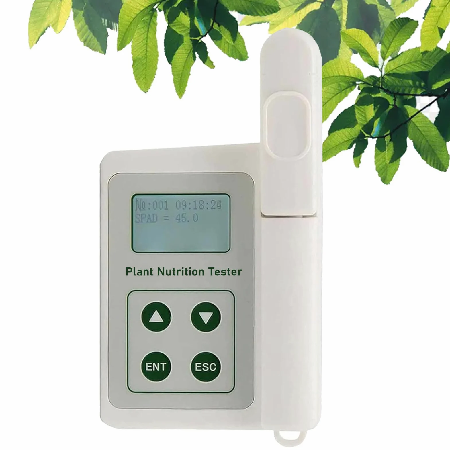 Analizador portátil de nutrición vegetal, probador de clorofila, analizador de nitrógeno, medición de SPAD en tiempo real 0.0-100 SPAD, recargable para agricultura