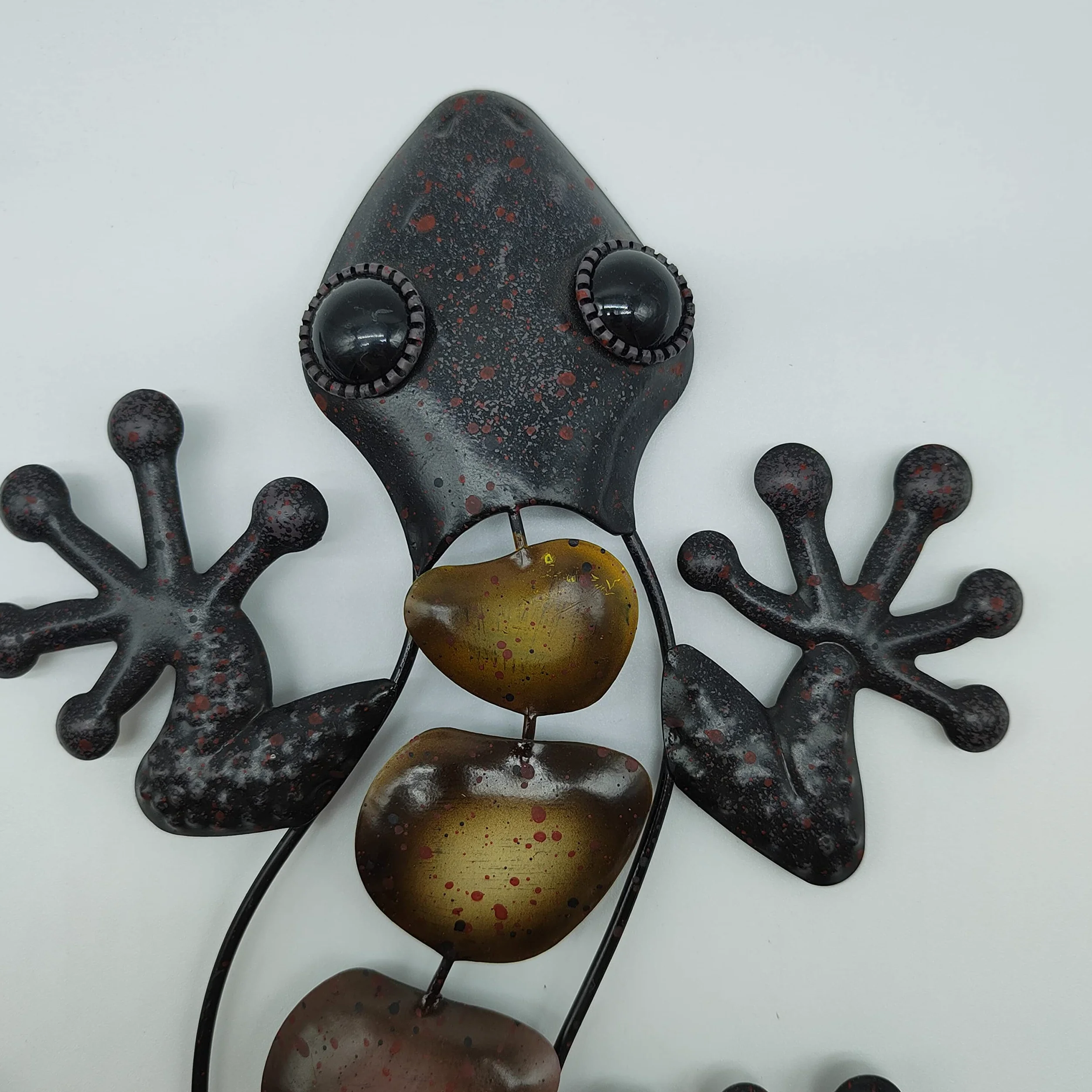 Adorno de Pared x2 Lagartos, Metal, 30 cm, decoración de Pared, jardín al Aire Libre, Figura de Lagartos, decoración de Metal, Colgante, para Patio o Valla, Sala de Estar, baño