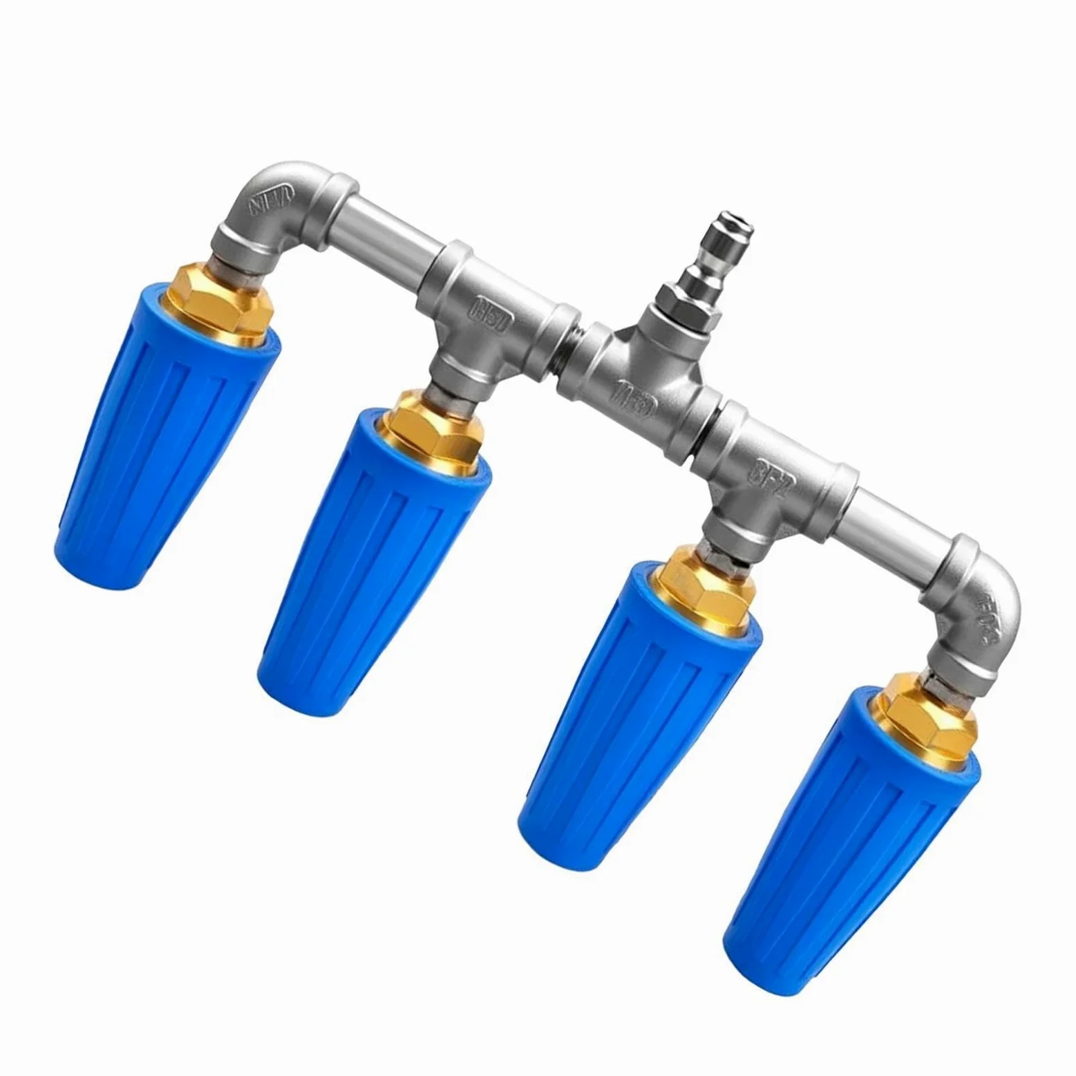 Boquilla Giratoria para Hidrolimpiadora Acero Inoxidable Arandela Agua | Manguera Alta Presión Boquilla Para LavadoCoches, Riego, Jardinería, Limpieza Patios,