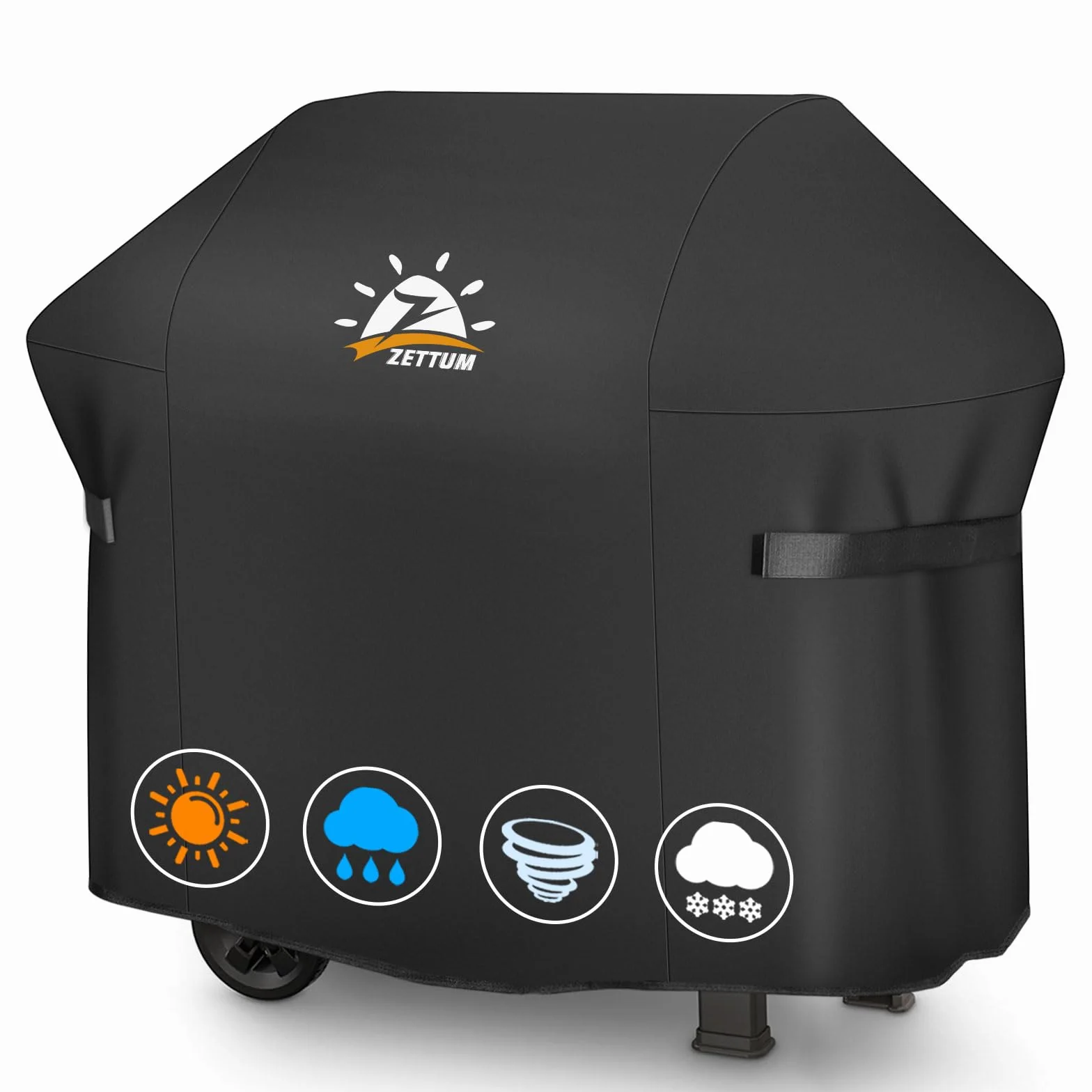 Zettum Funda para Barbacoa de 132 cm - 7106 para Weber Spirit Serie 300, Resistente e Impermeable, Cubierta de Poliuretano para Weber Spirit E310, Sprit E315, E330 y Spirit II E310 (132x66x109cm)