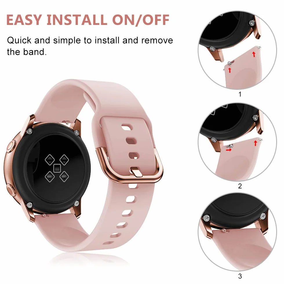 YASPARK Correa para Amazfit GTS Pulsera 20mm Silicona Suave Reemplazar Banda para Amazfit GTR 42mm GTS 2 GTS 2 Mini GTS 2e GTS 3 Bip Bip Lite Bip S Bip U Bip U Pro