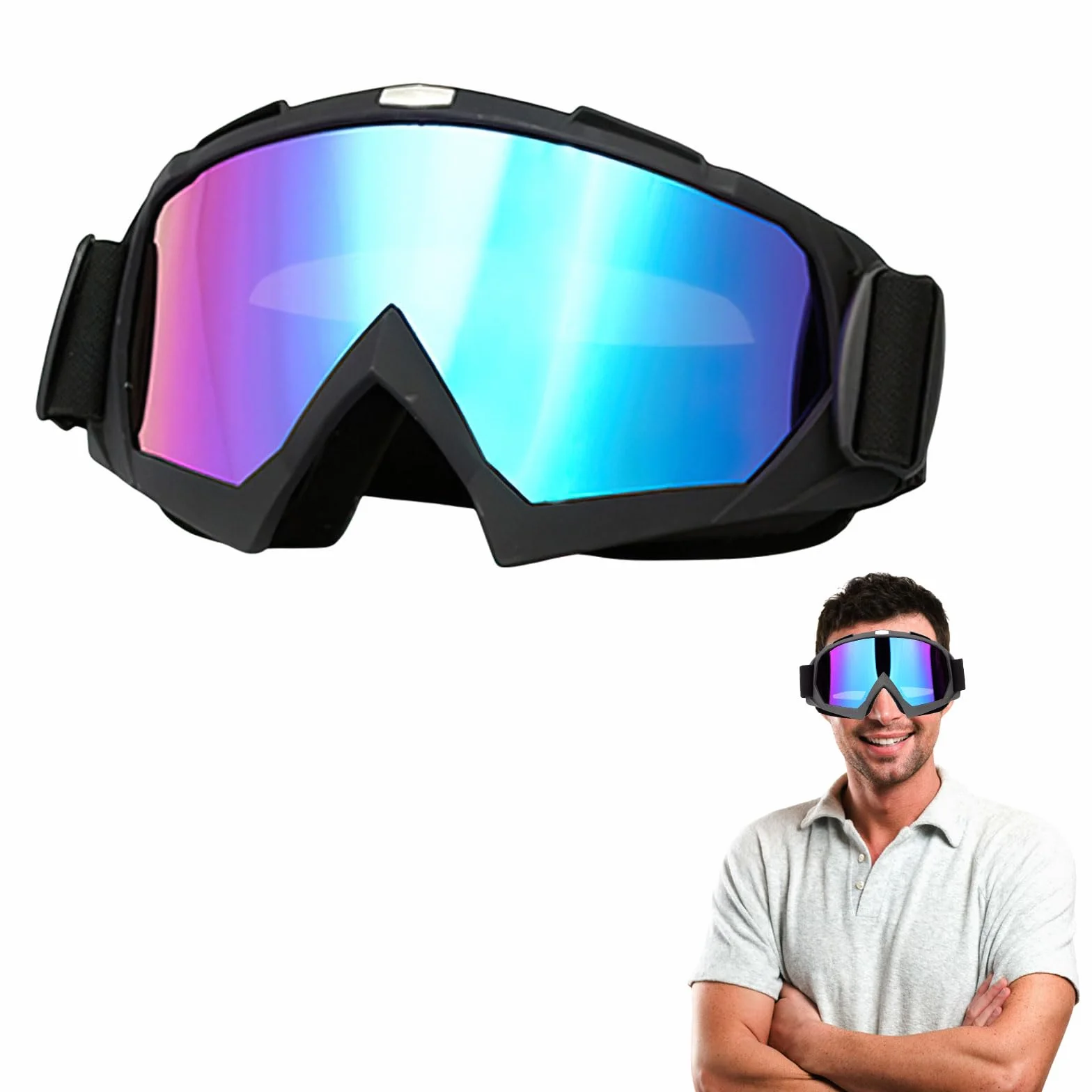 Gafas de Esquí y Snowboard a Prueba de Viento con Espejo para Montañismo