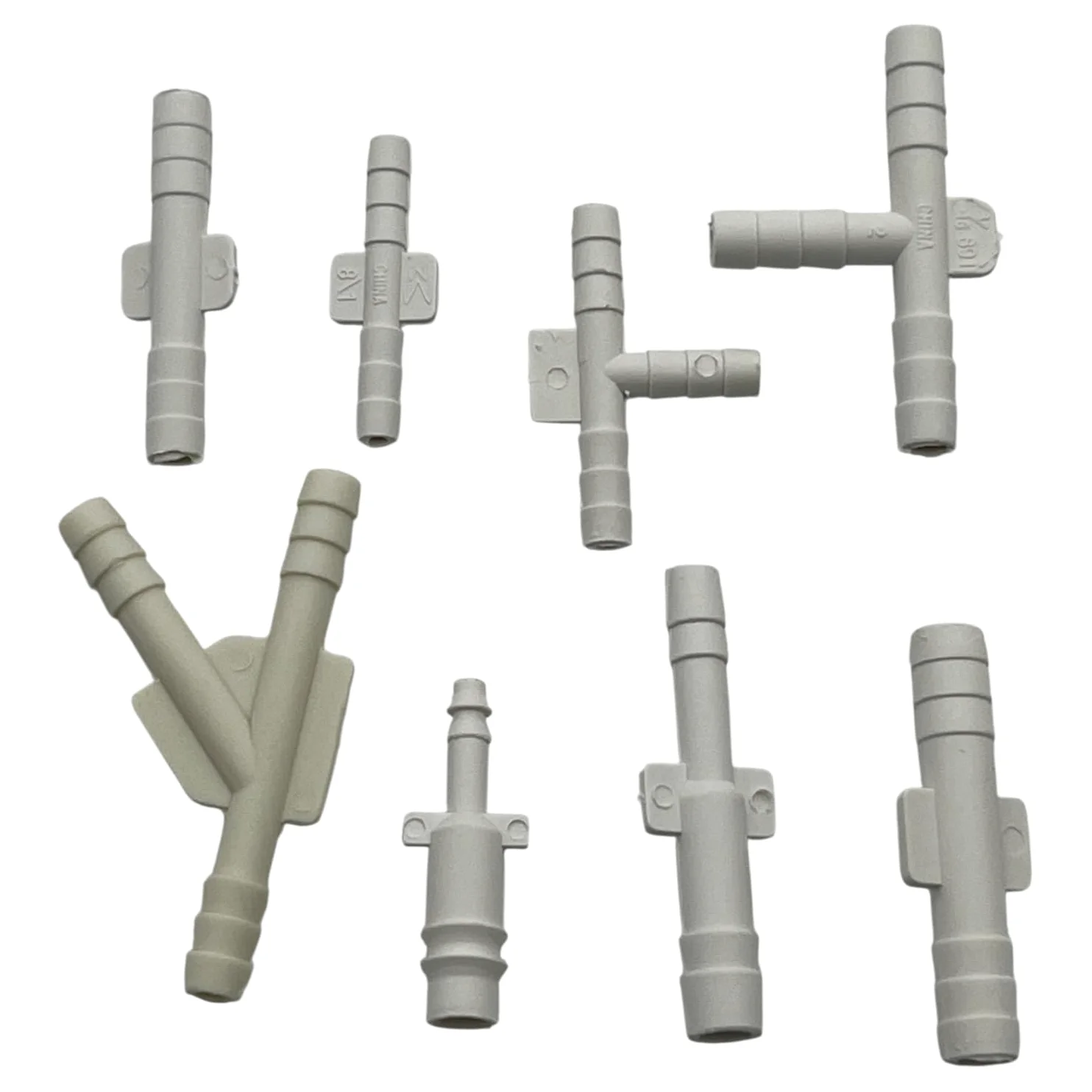 Surtido de conectores de manguera de 1/8" (3,17 mm) hasta 1/4" (6,35 mm) / Mini conector de vacío de plástico para manguera de aire en forma de T (pieza en T) y forma de Y, 65 piezas