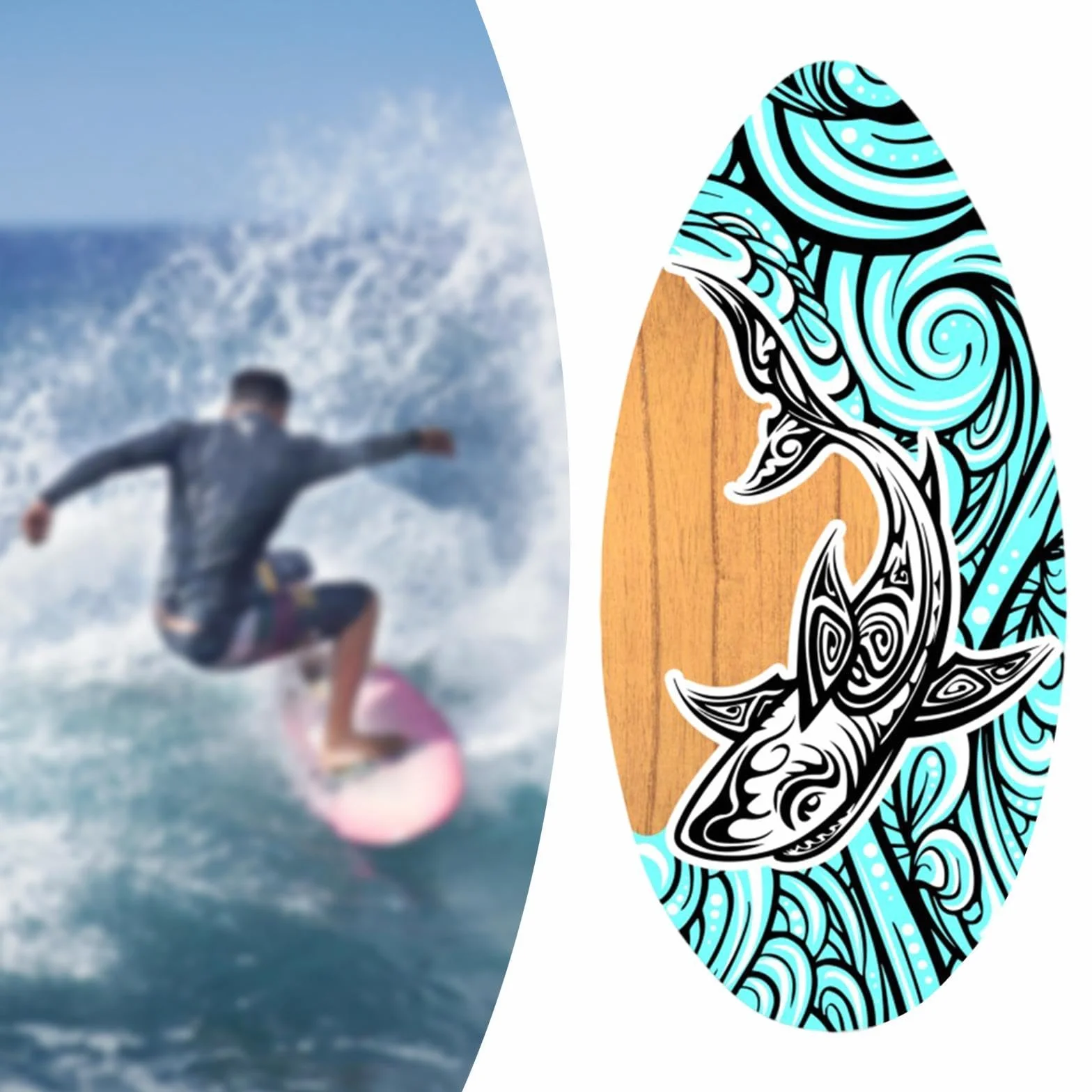 Baoblaze Tabla de Surf Skimboard Resistente