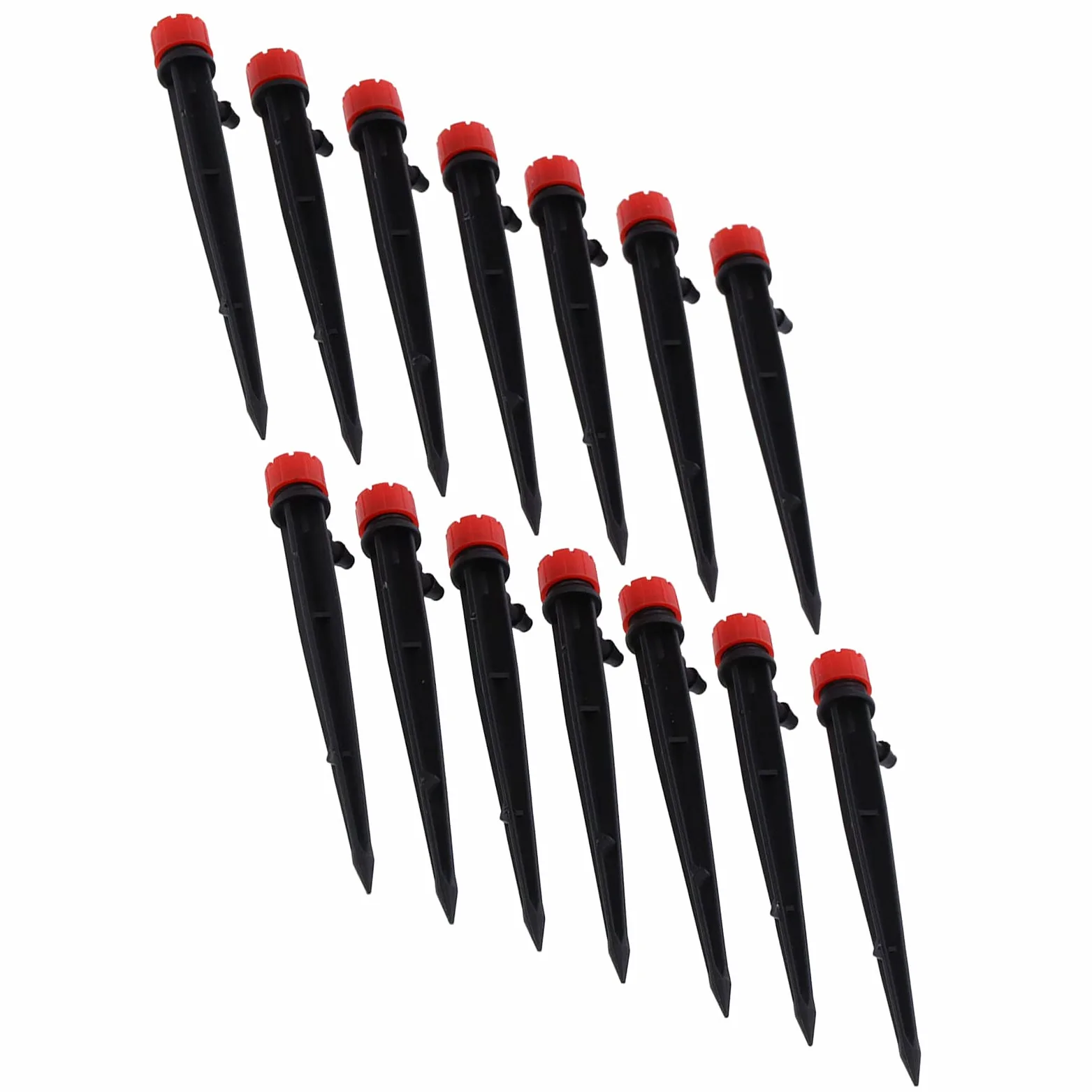 200PCS de riego por Goteo de Flujo de Agua con gotero de riego Ajustable de 8 Orificios de 360 ​​​​Grados para Manguera 4/7