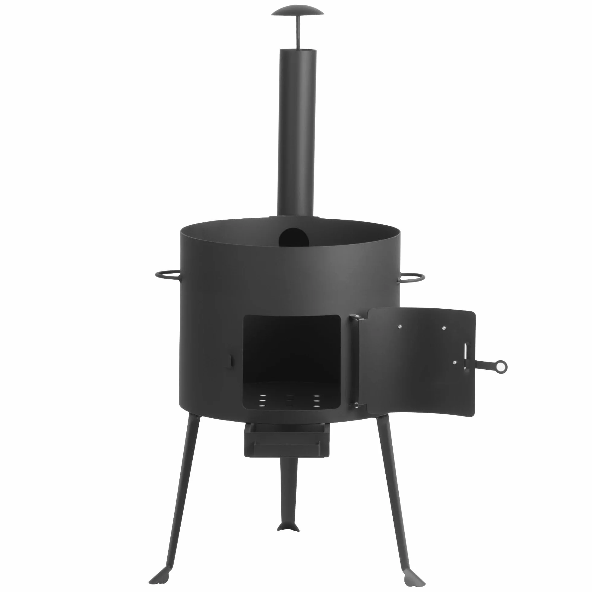 BBQ-Toro Kazan de hierro fundido con horno Kazan, Ø 39,5 cm, cacerola de hierro fundido de 19 l, tapa, caldera para gulash y estofado, cocina exterior, utschak