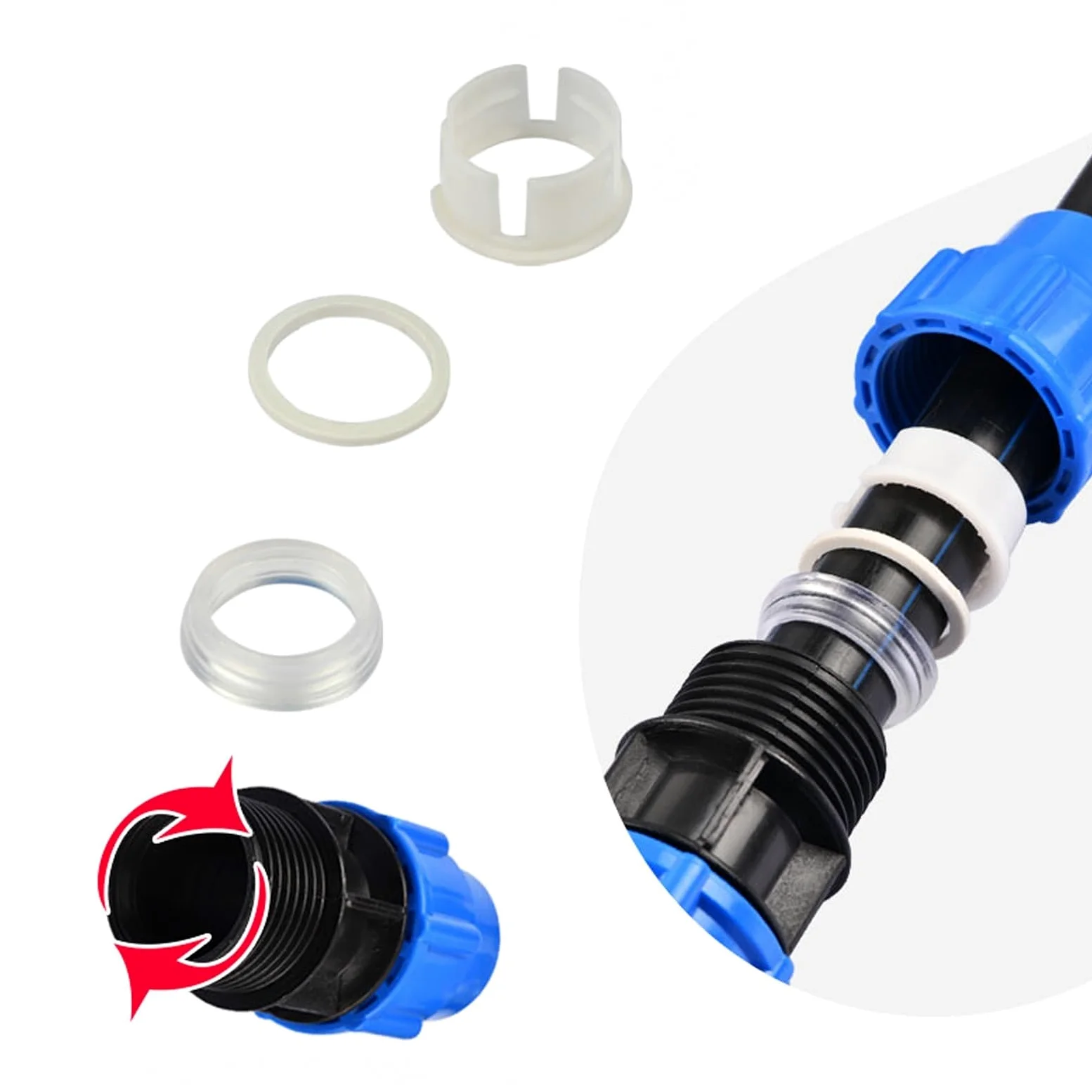 Desviador rápido de válvula de bola de plástico para jardín, hogar, PVC, polietileno, 40 mm, accesorios de tubería de agua para riego de césped, duradero y fácil de instalar