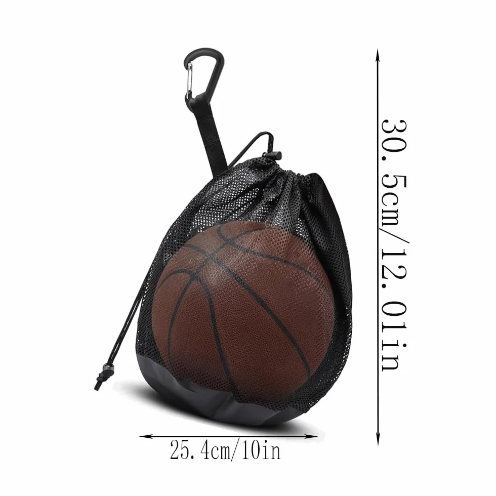 Bolsa de Red para Balón con Cremallera 2 Stück Basketball Bag Netztasche Rucksack
