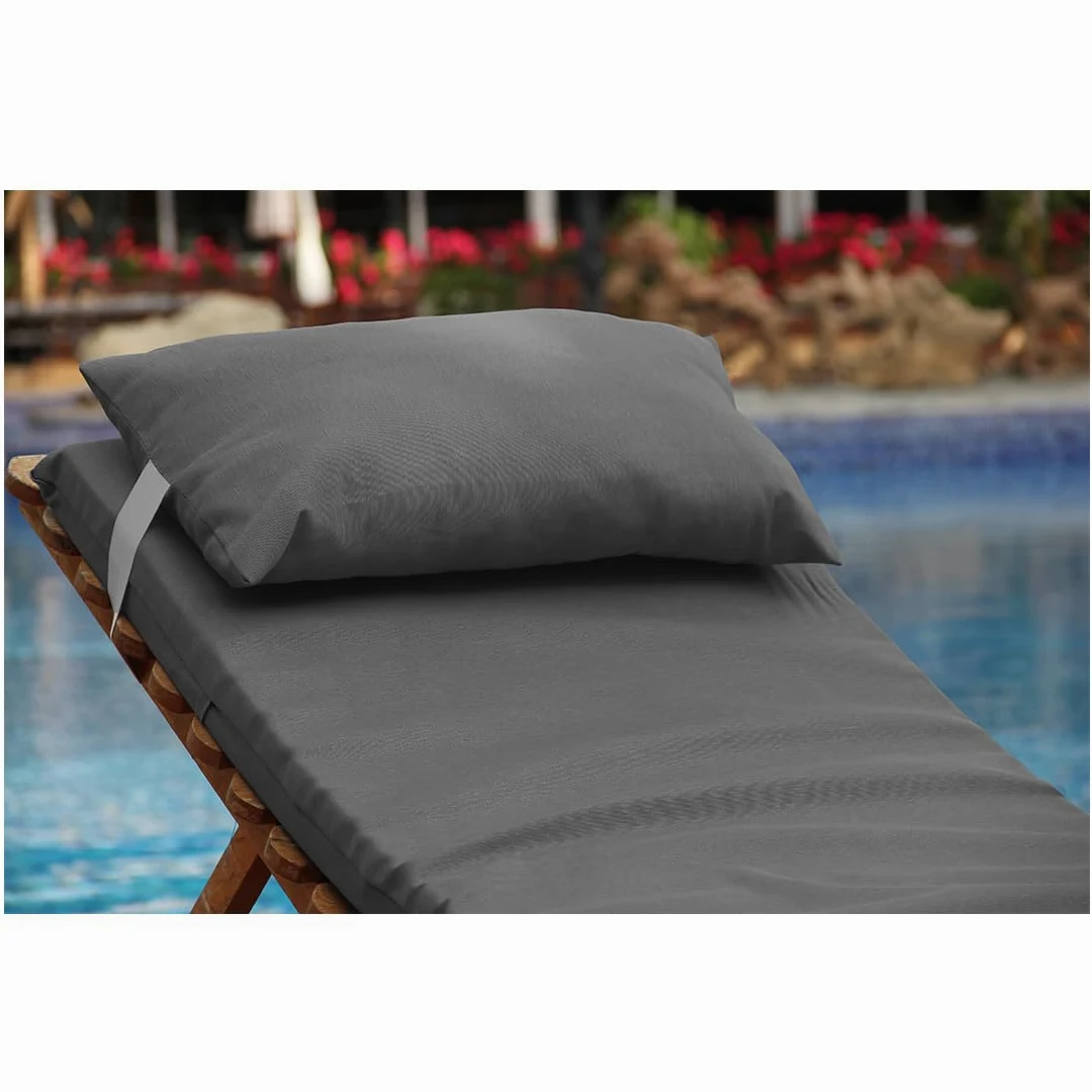 Acomoda Textil Colchón Tumbona 180x60x6 cm Desenfundable Gris Oscuro 2