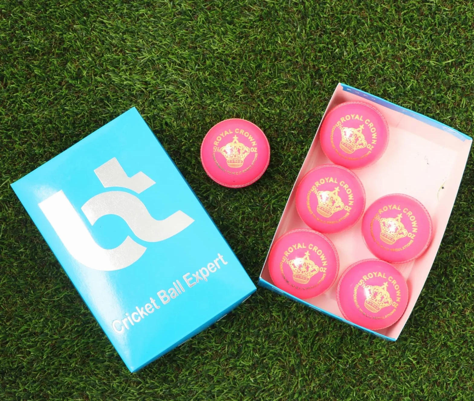 Pink Cricket Balls Pack of 6 - 4 Piece Set