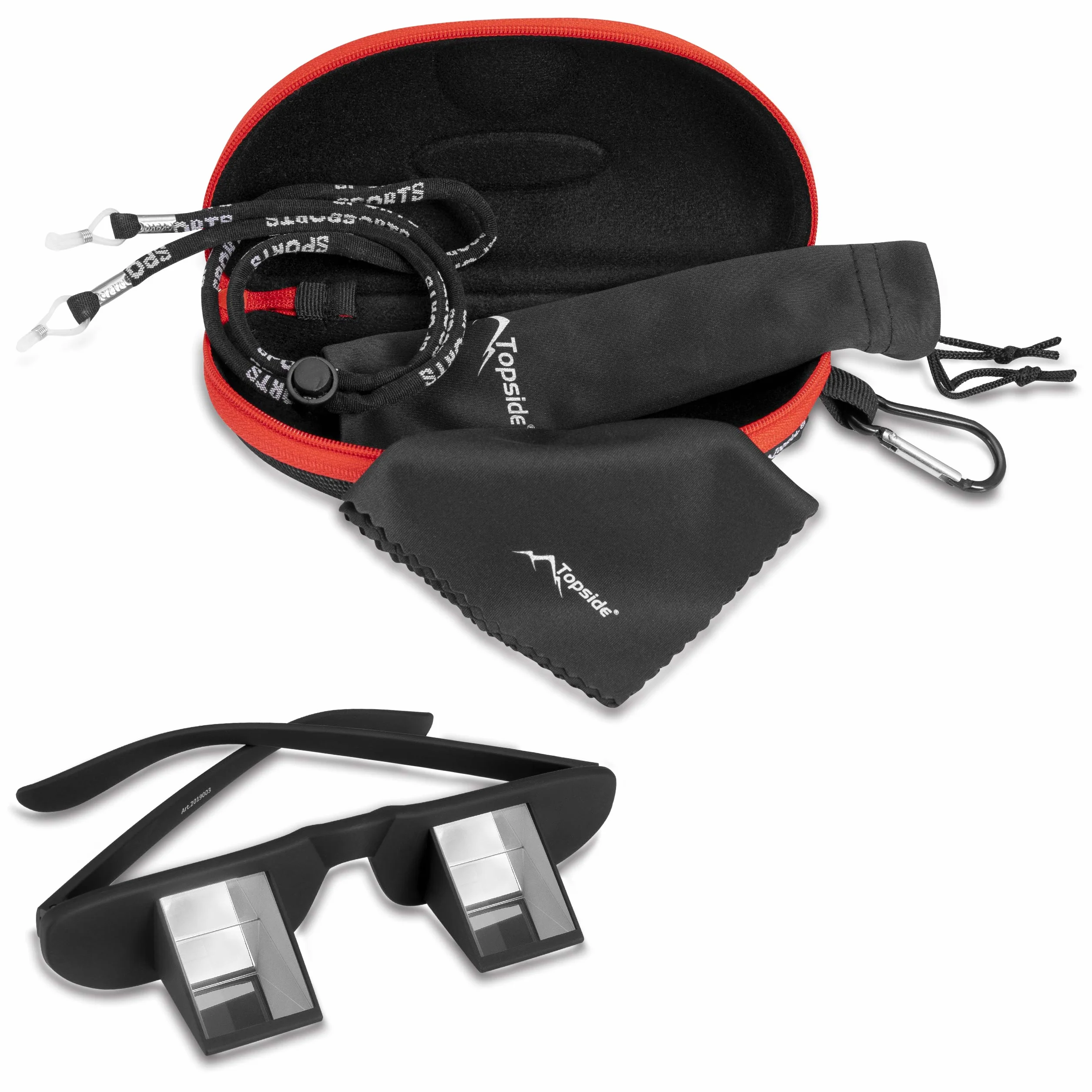 TOPSIDE Gafas de Escalada Prisma 90° Transparencia Total con Funda Protectora
