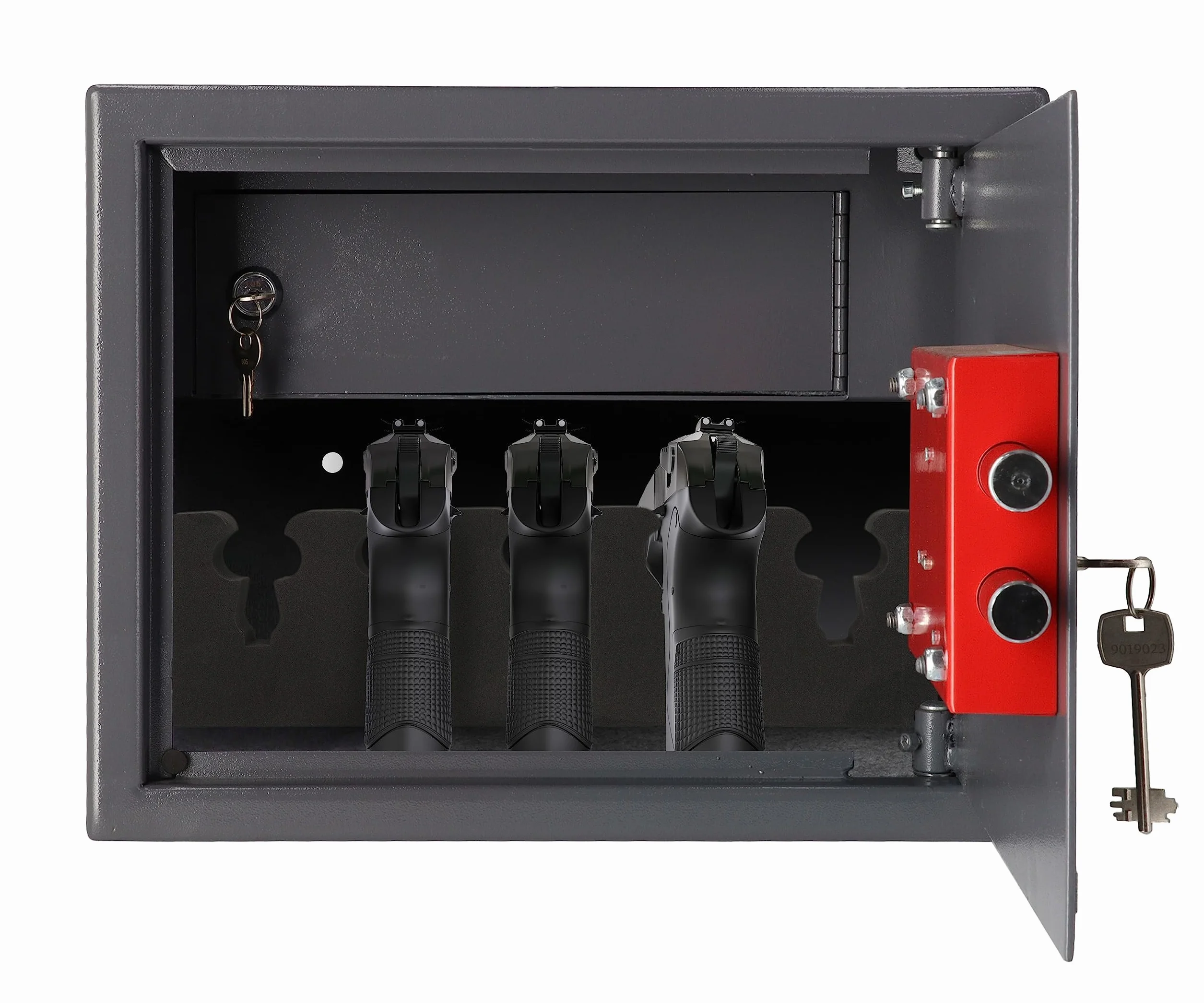 Caja Fuerte con Llave 30x38x30cm 30L Pared Gruesa para Seguridad Hogar