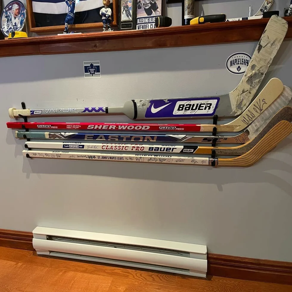 Soporte para palos de hockey, montaje en pared