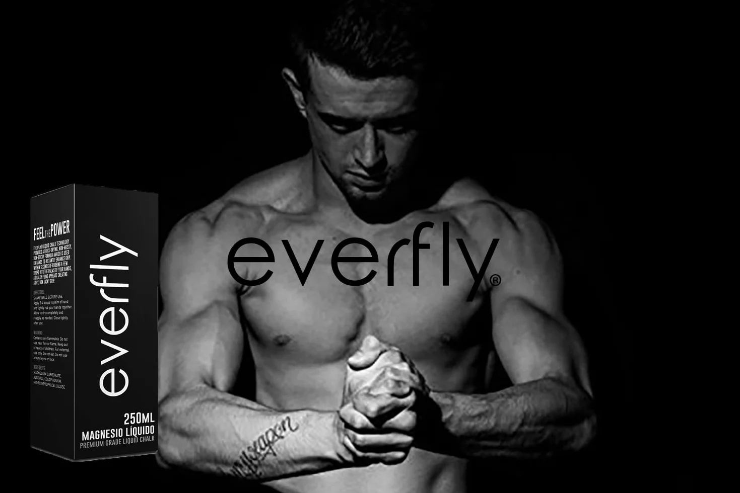 EVERFLY Magnesio Líquido Crossfit 250ml Liquid Chalk para Manos Extra Agarre Grip Dry Hands