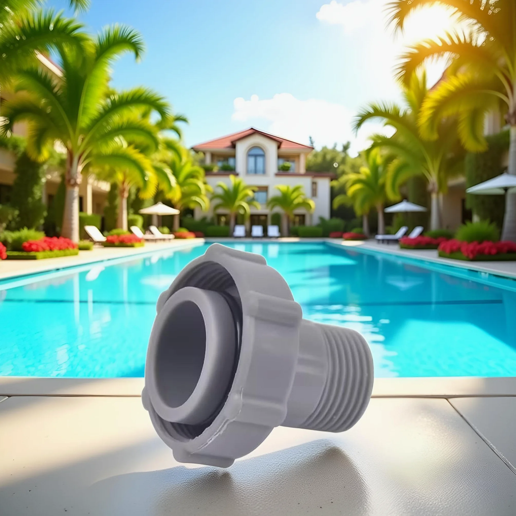 1 conector de manguera de piscina gris para P6A1420 P6D1420 P6H1420 P6D1420 P6D1420ASS16 F4D019B-03B conexión sin fugas, sistema de drenaje de agua de piscina, piezas y accesorios pequeños (1.5