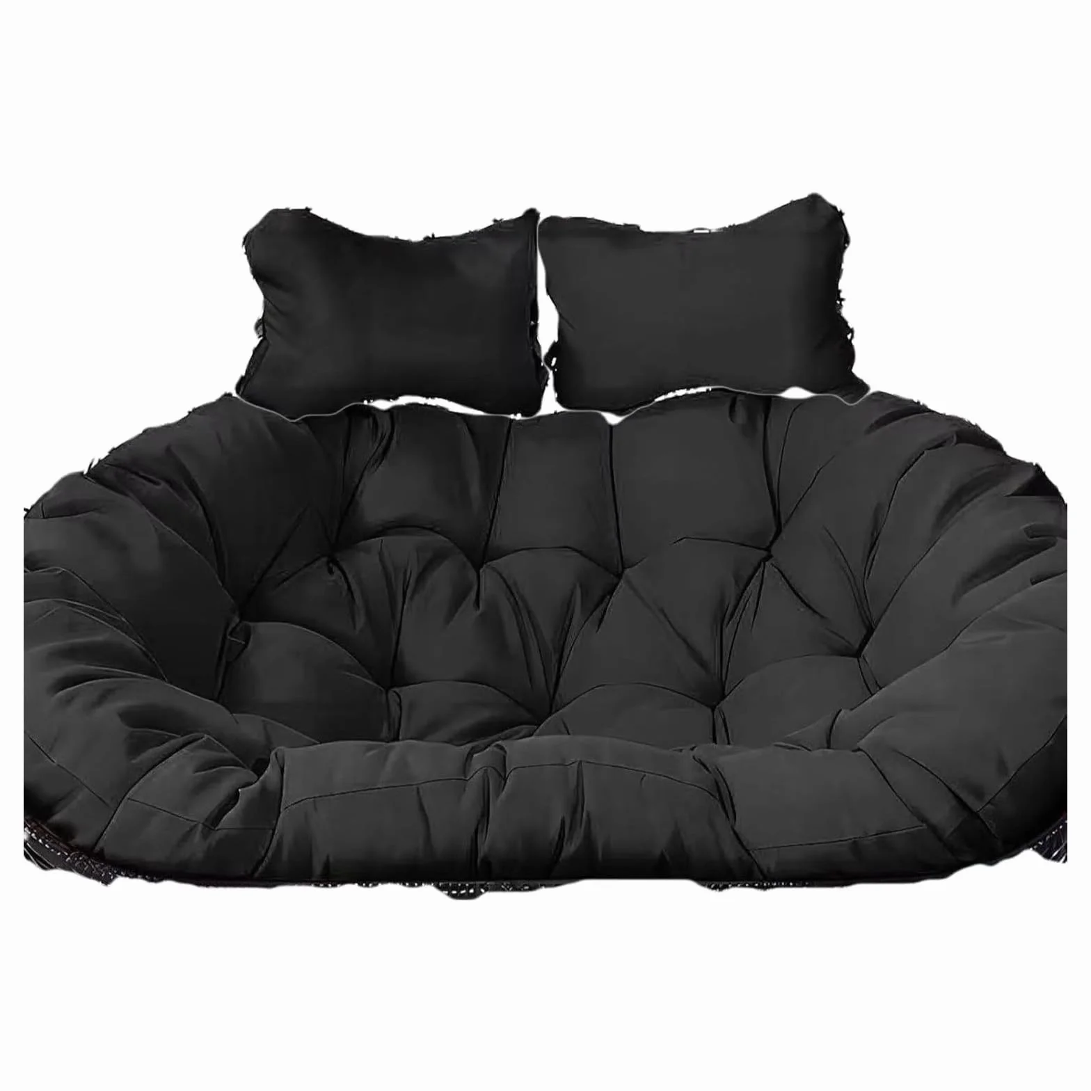 CojíN Silla Tipo Huevo Colgante 2 Personas, CojíN Columpio Plazas Exteriores, Cesta Doble, Reemplazo del Hamaca(A,130X110CM) 2 PCS