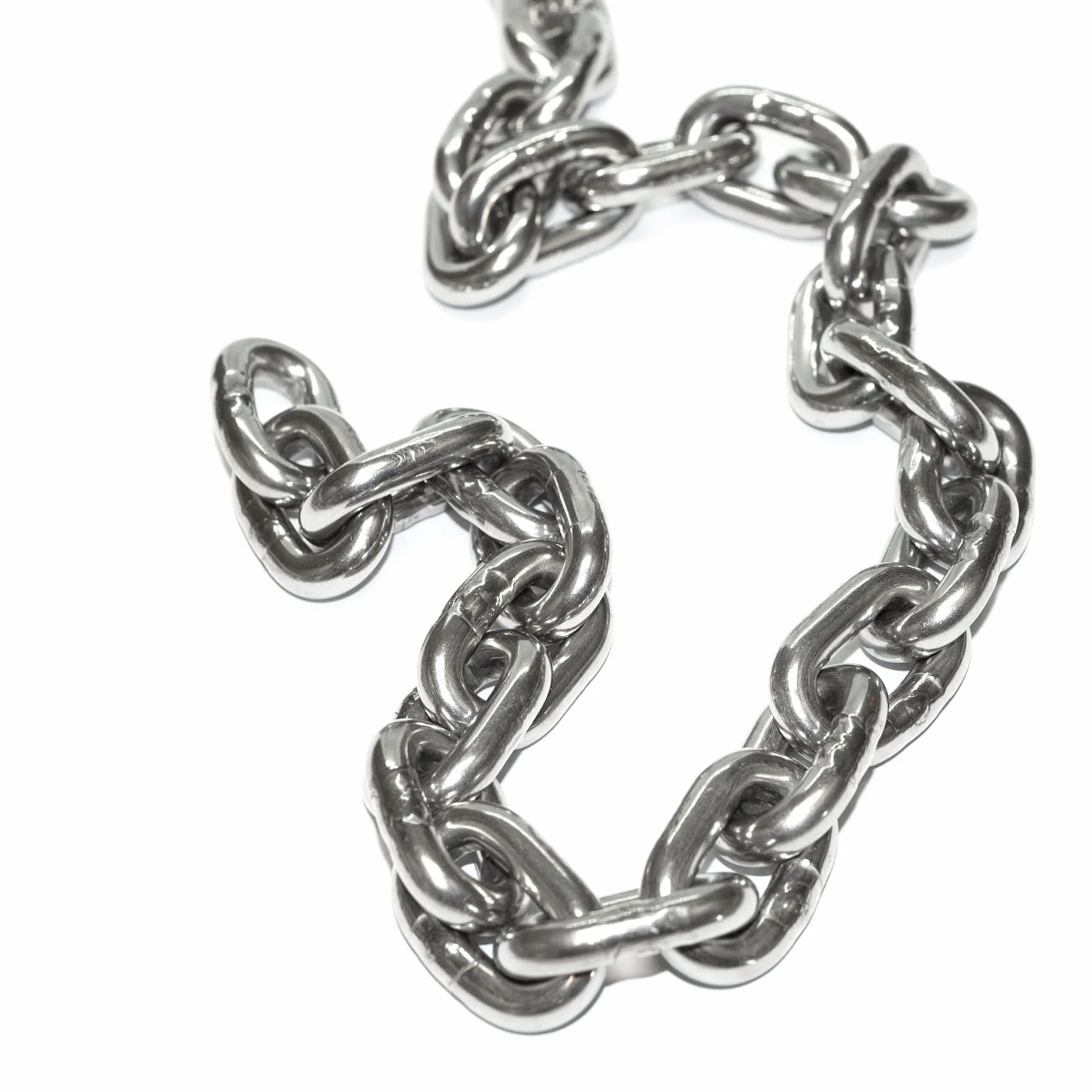 PRIOstahl Cadena de acero inoxidable, eslabones redondos, eslabones largos, eslabones cortos, 2 mm, 8 mm x 1 m, cadena de acero redondo, eslabones para saco de boxeo, silla colgante, cadena de cierre