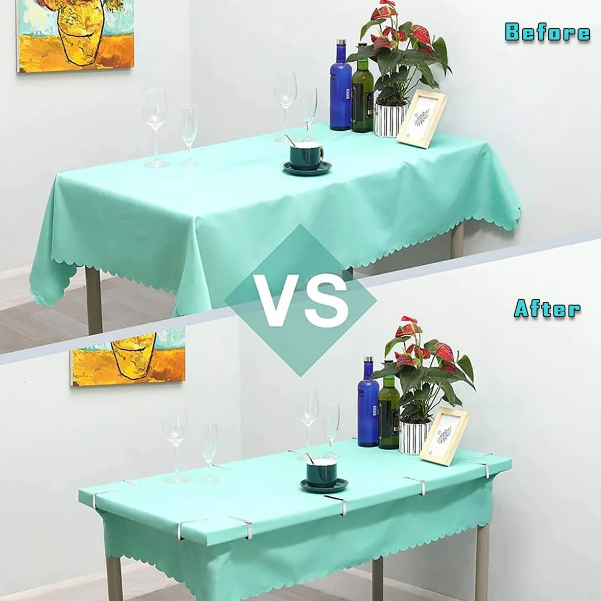 Sujeta Manteles de Mesa Exterior, 12 Pcs Pinzas de Cocina Grande, 8 x 7 cm, para Restaurante Boda Fiesta Mesa Jardin Grosor de 2,5-6,5 cm