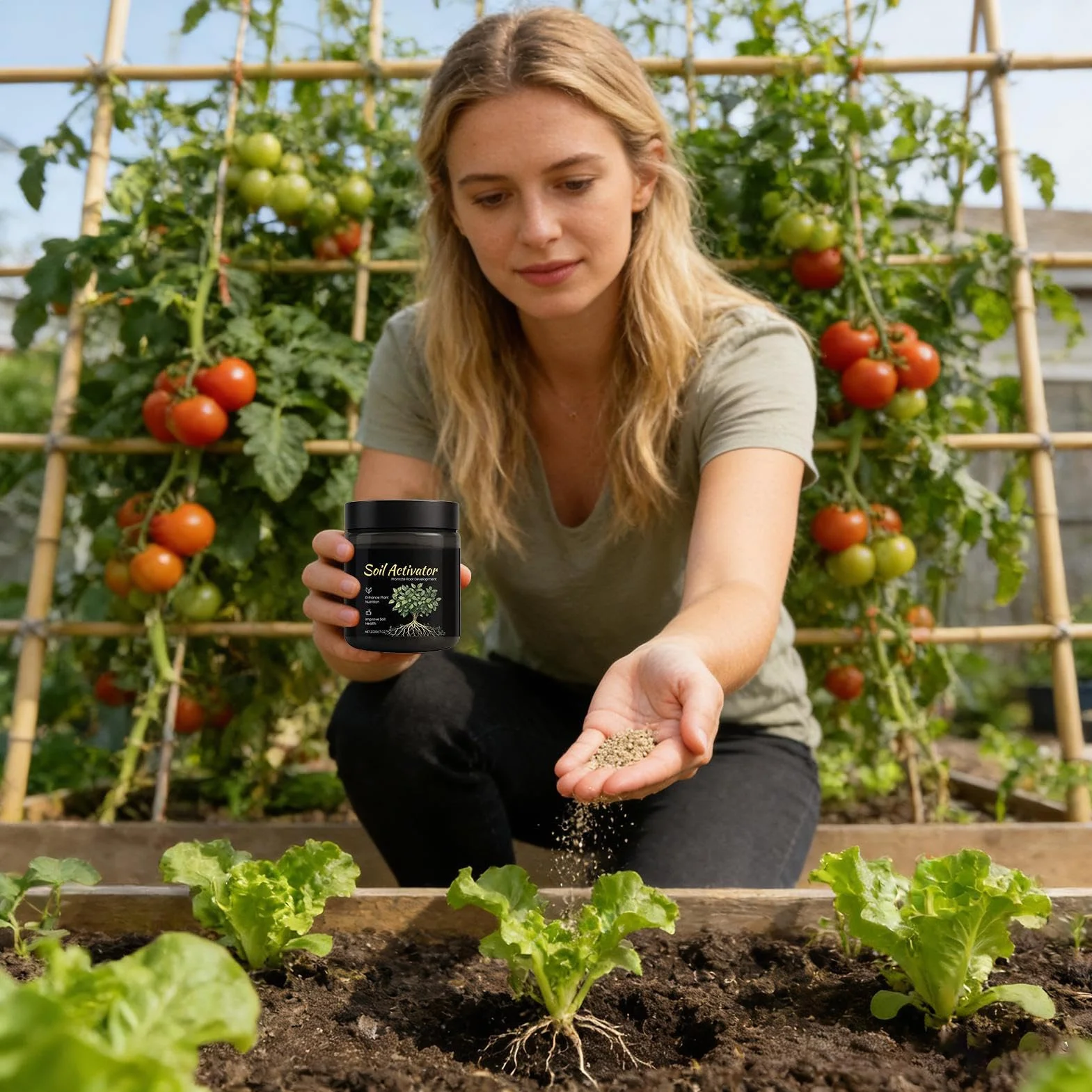 Activador de Suelo - Suave, Seguro y Fácil de Usar para Principiantes | Revitalizador de Suelo para Plantas,para Césped, Patio, Balcón, Terraza, Jardín, y Más