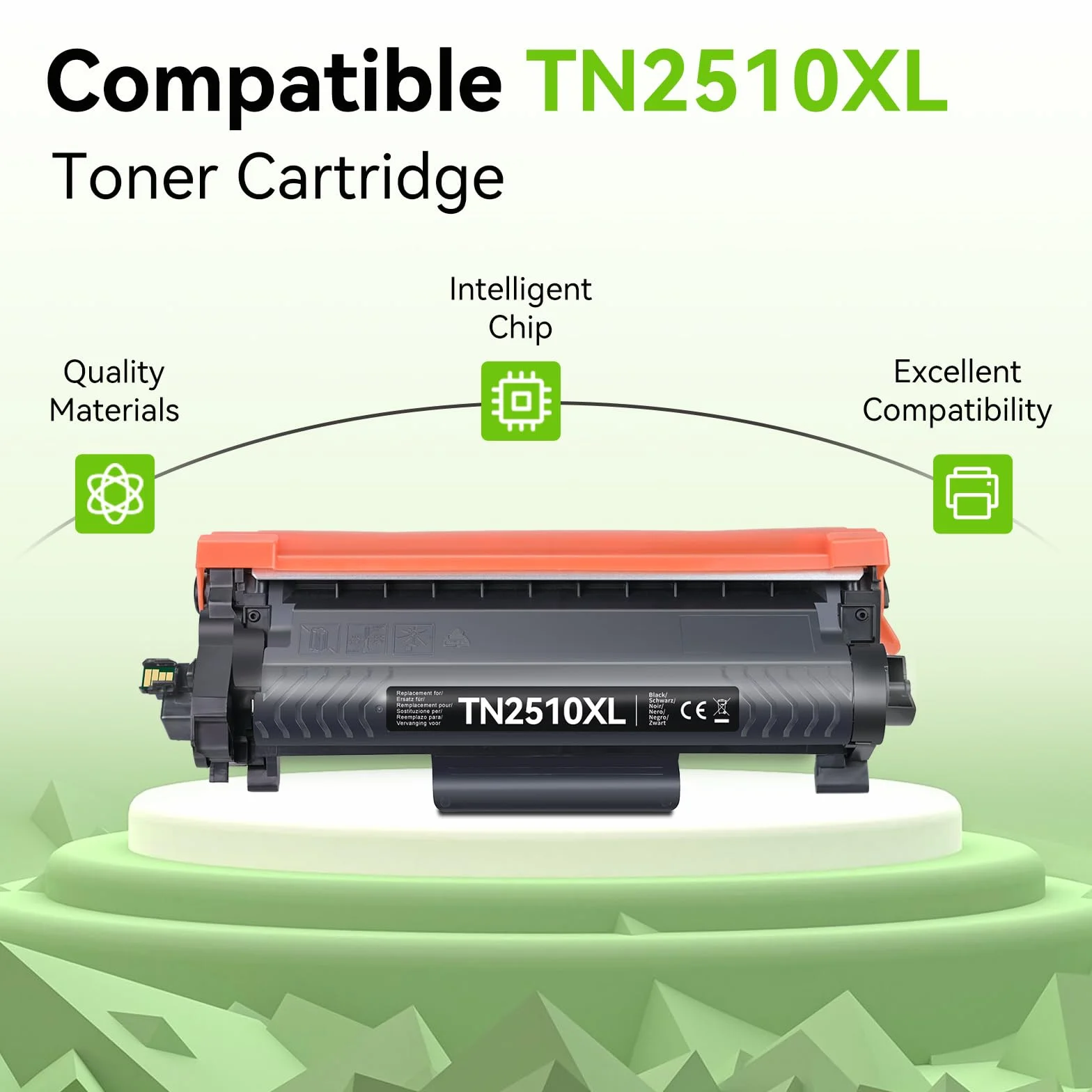 Swiss Toner TN2510XL Compatible Brother TN2510 TN-2510 TN-2510XL Negro 2-Pack