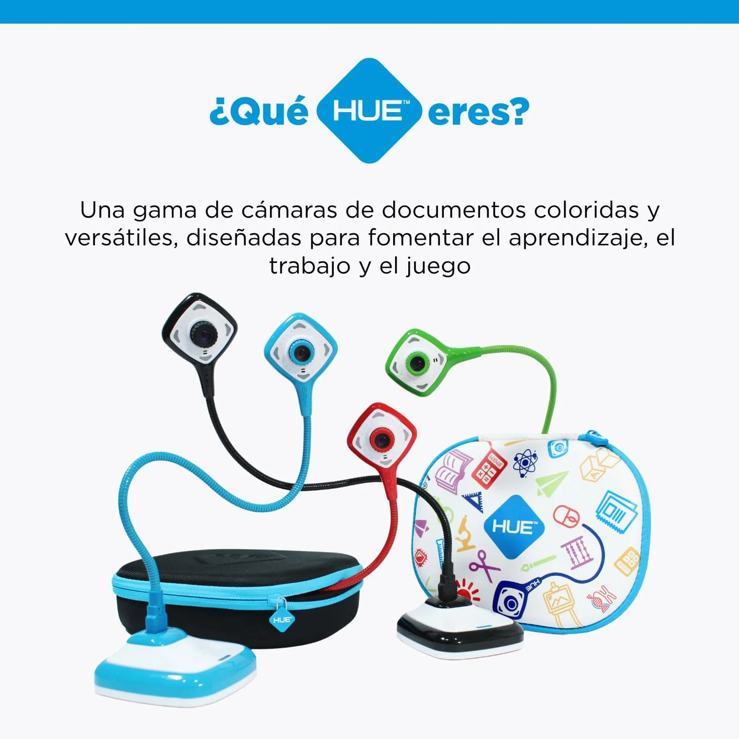 HUE HD Pro Cámara de Documentos USB Flexible Azul