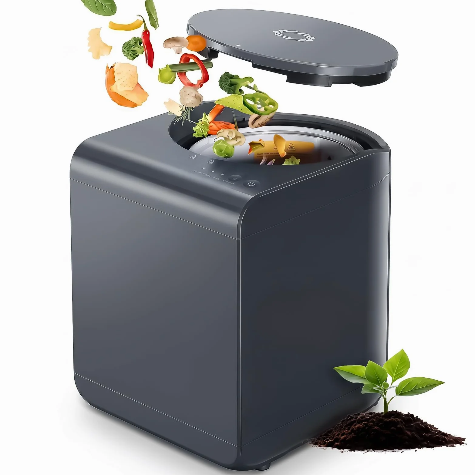 Revive Food-to-Soil System, compostador eléctrico de Cocina sin Olor, operación Inteligente con 1 Clic, Potente Hoja Sharksden Trinity para Reciclar los residuos de Alimentos en la nutrición de la | Revive Food-to-Soil System, operación inteligente con 1